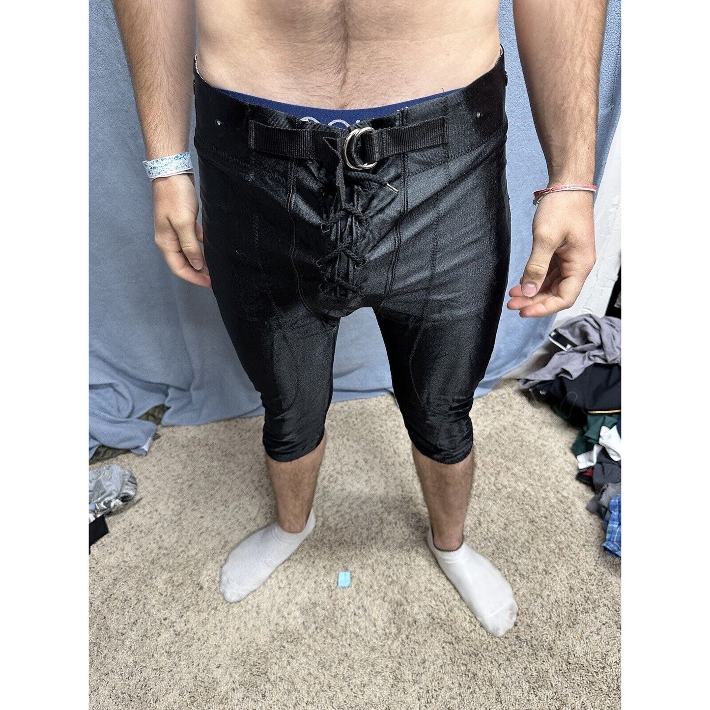 Men’s Black XL 34-36 Polyester Football Pants