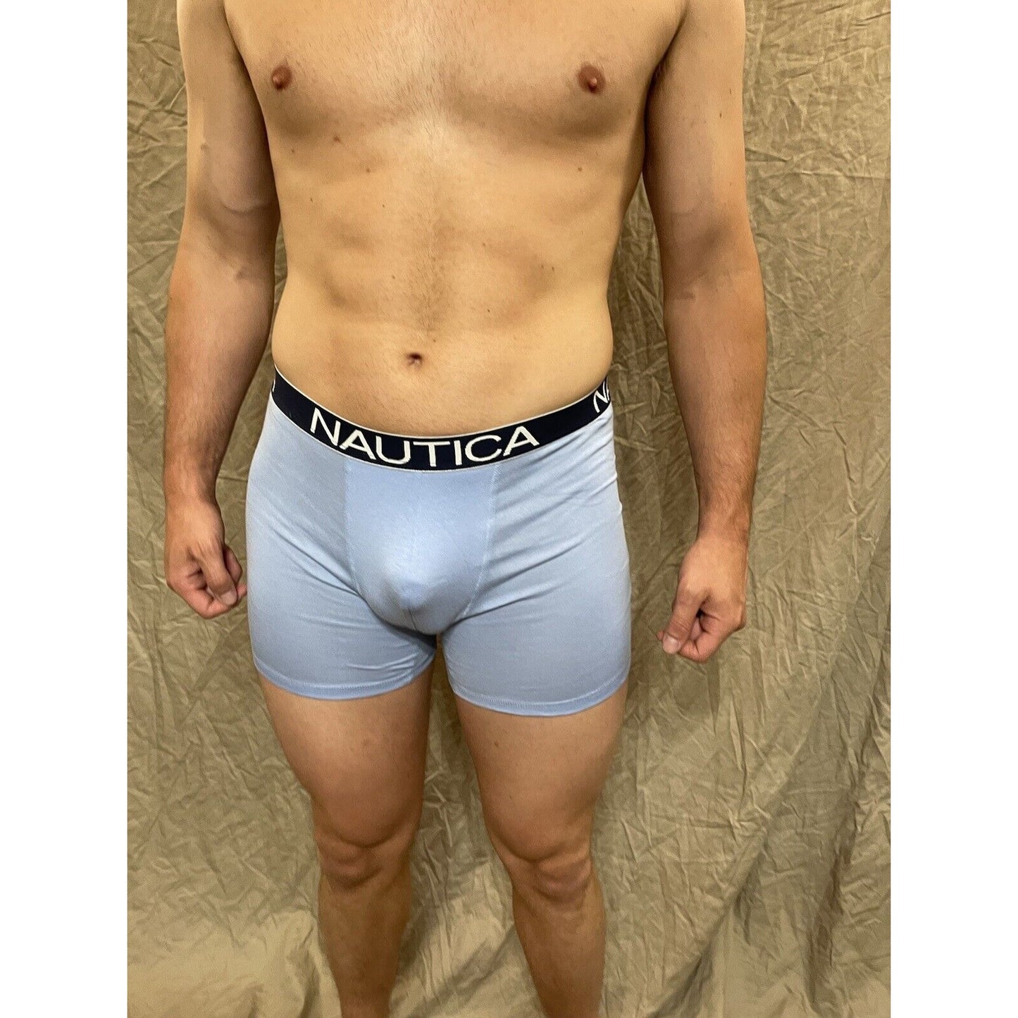 men's nautica 5% spandex boxer brief Light Blue Extra Large
