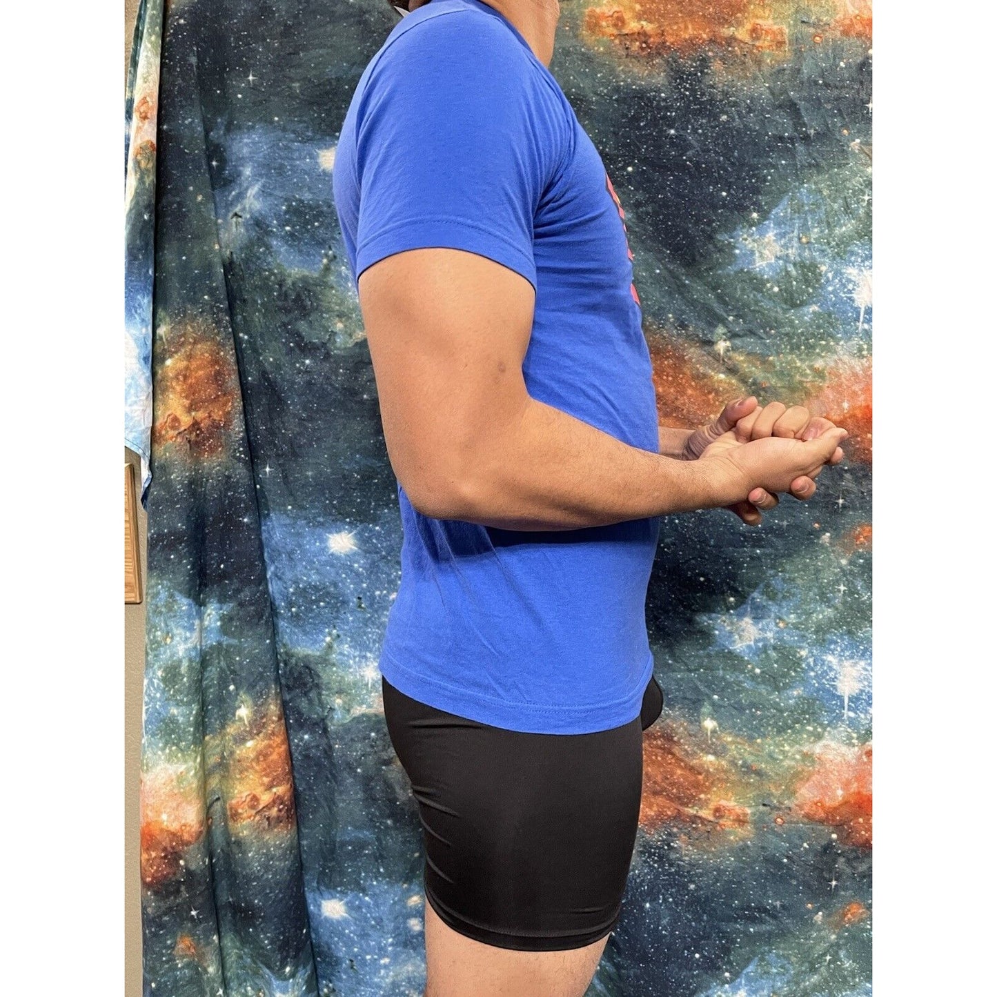 Men’s Medium Blue Superman Logo T Shirt Short Sleeve