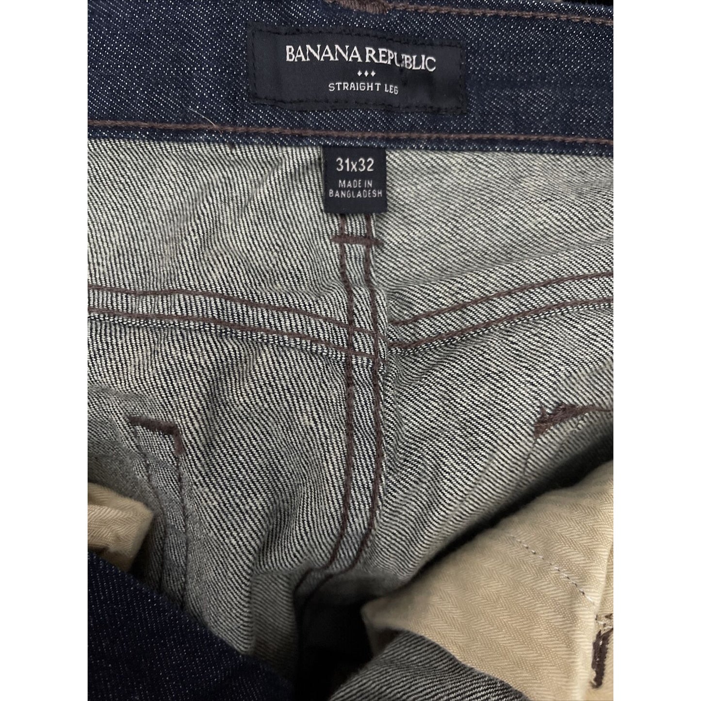 Men's Dark Blue Banana Republic Straight Leg 31x32 jeans