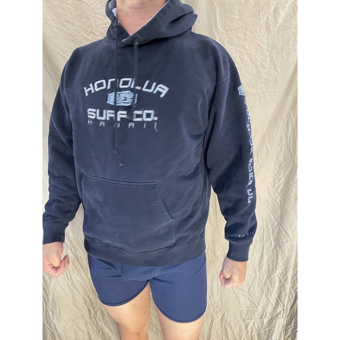 men's black large honolua surf co hoodie pullover hawaii