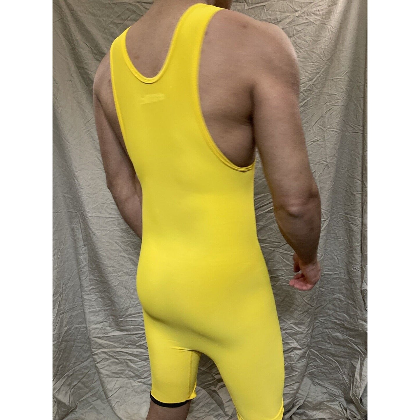 Men's Yellow XS extra small wrestling singlet alleson athletic
