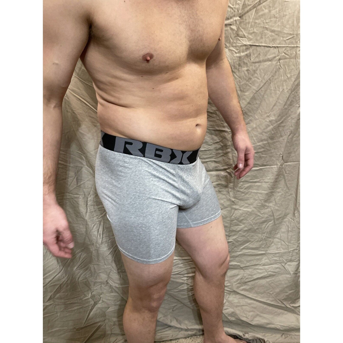 Men's RBX active gray compression shorts new and never worn Large