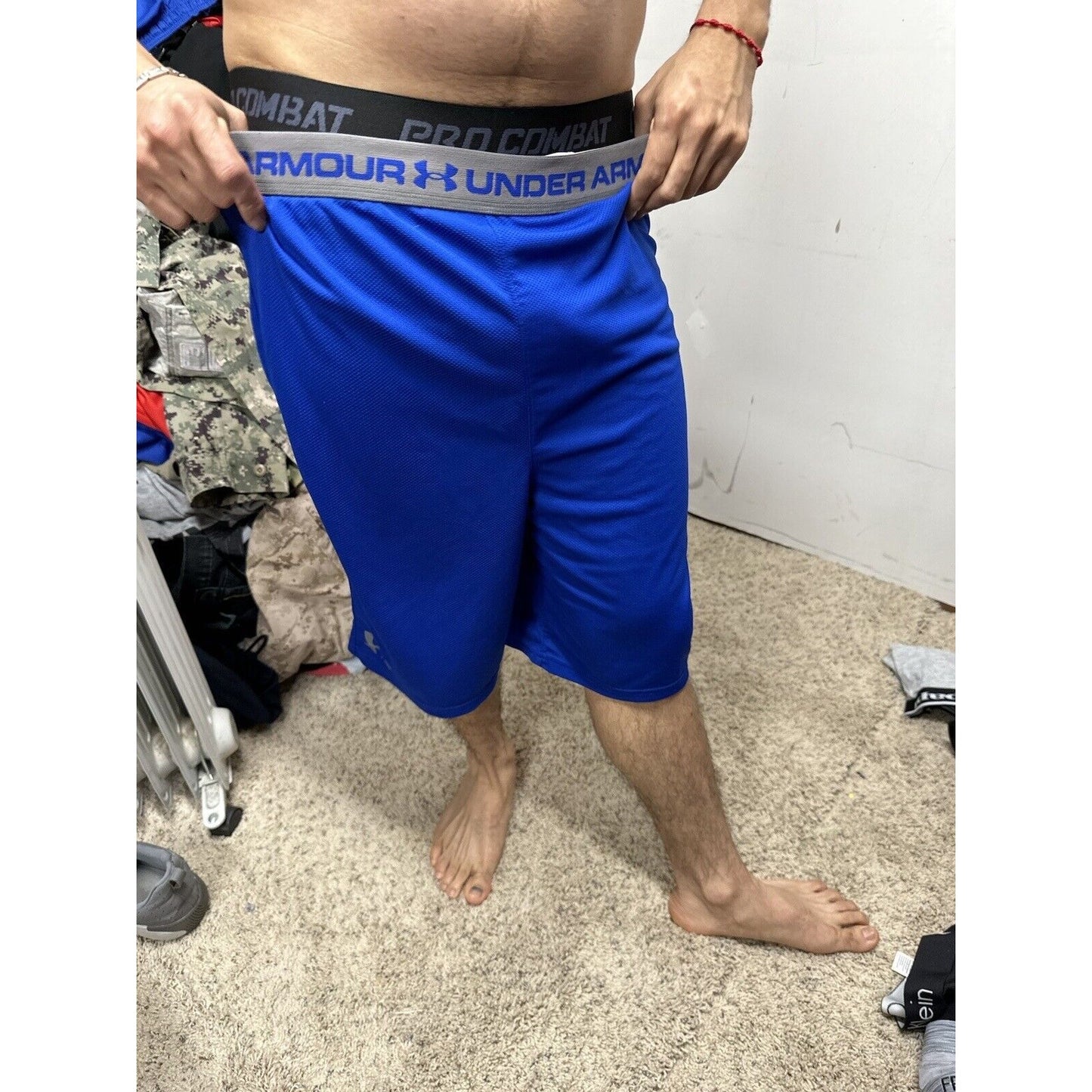 Boy’s Youth xL Under Armour Blue Heatgear Shorts Loose
