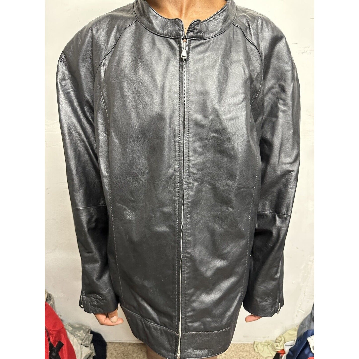 Black JL Studio Jessica London 34w Leather Jacket Black