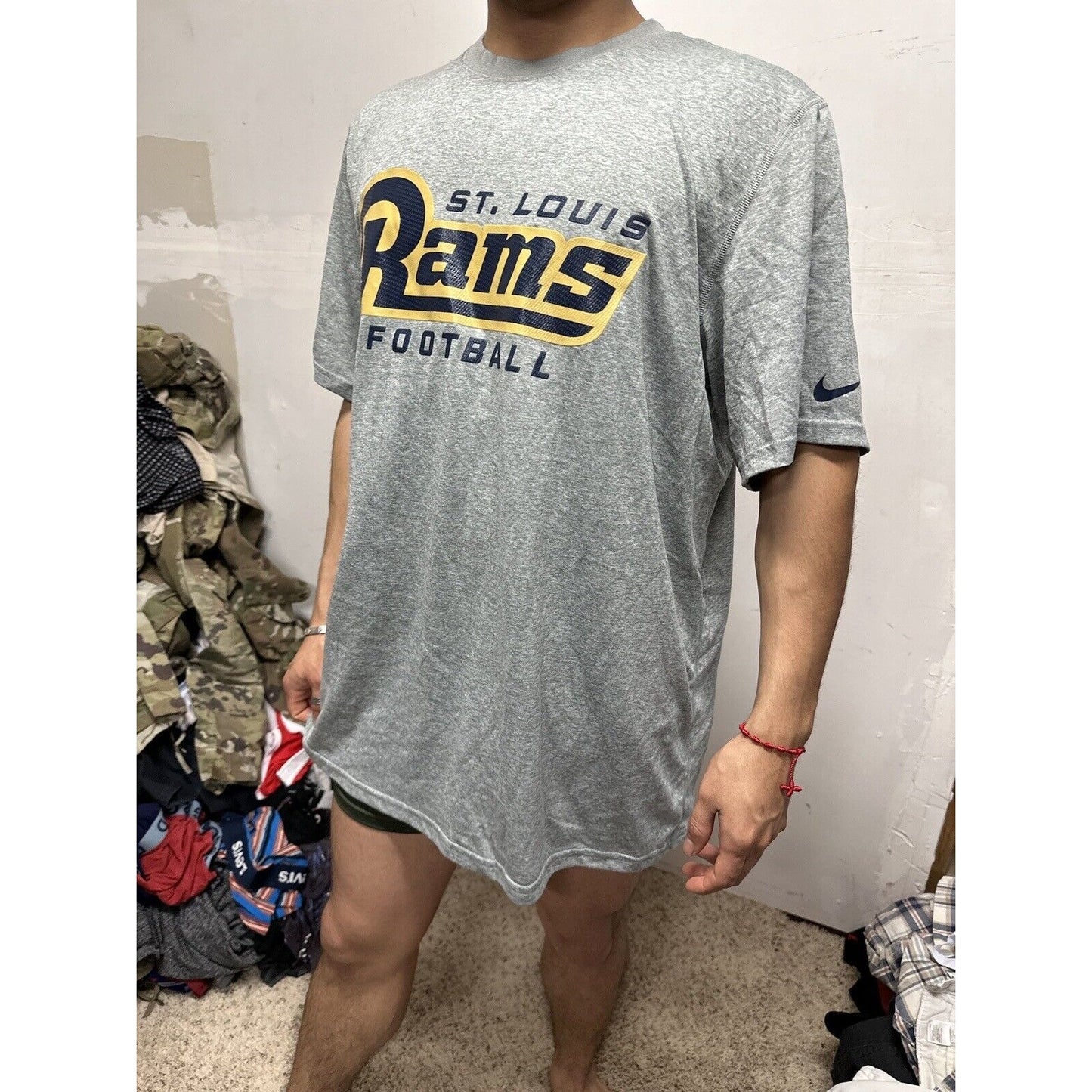 Men’s Gray NFL On Field XL Nike Dri Fit St Louis Rams Football Shirt