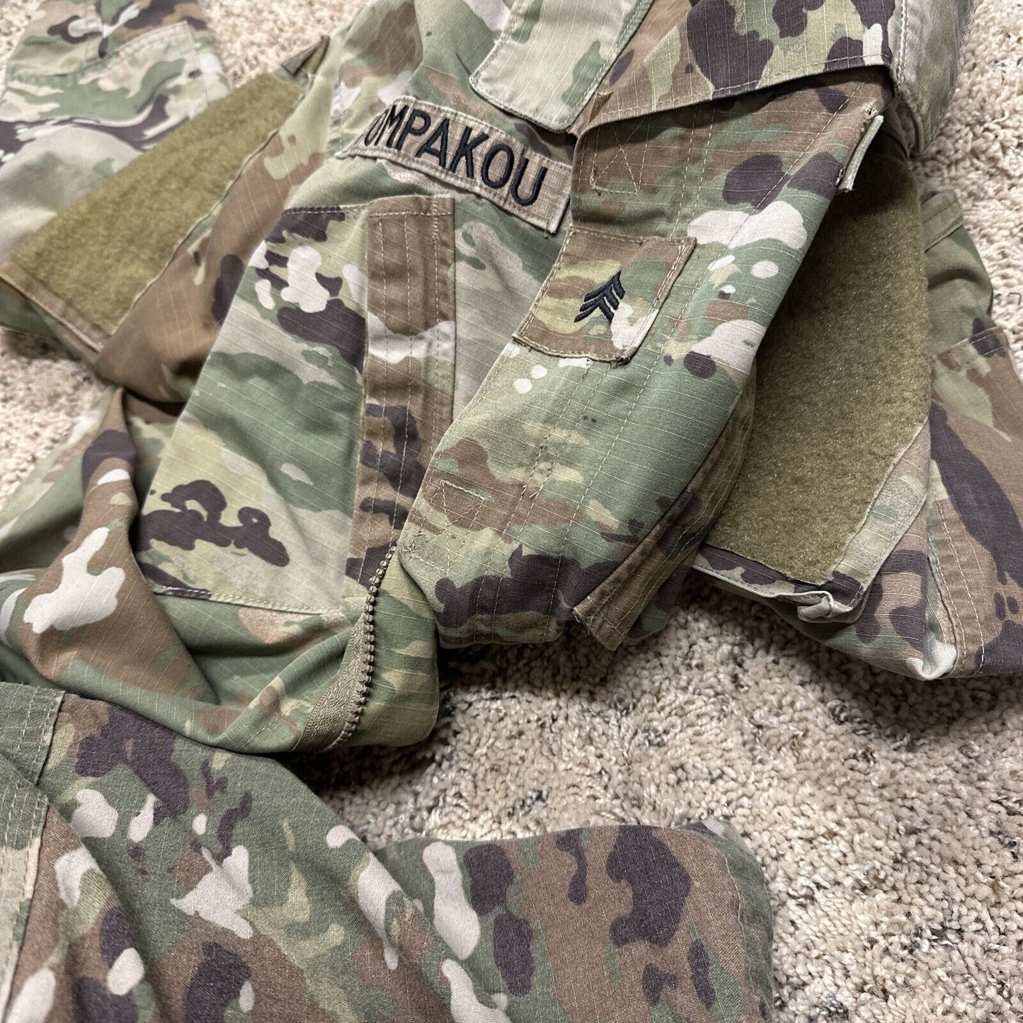 Men’s Ocp Top Medium Long Army Blouse Air Force With Patches