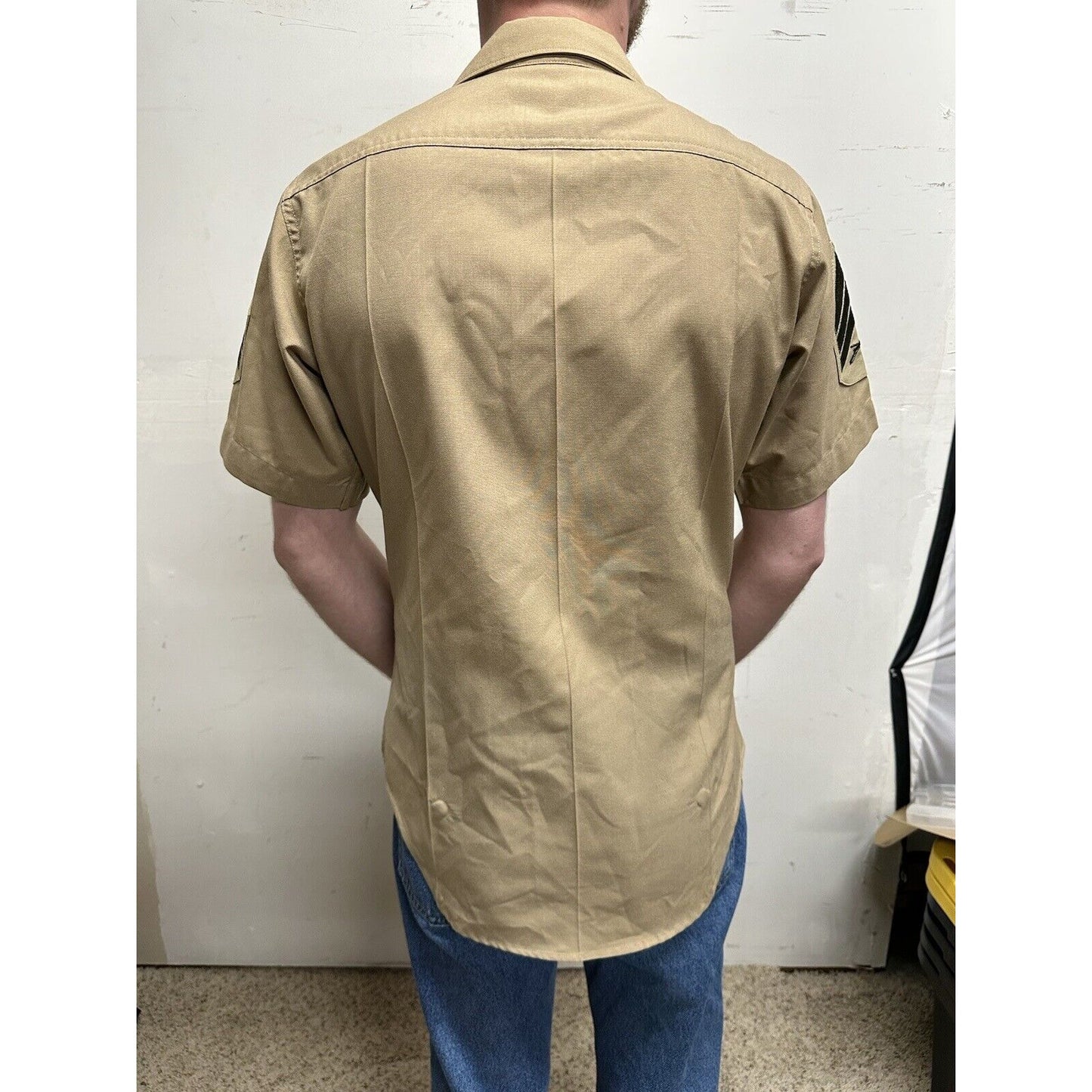 usmc marines defense logistics 15 1/2 short sleeve dress shirt e-5 sergeant rank