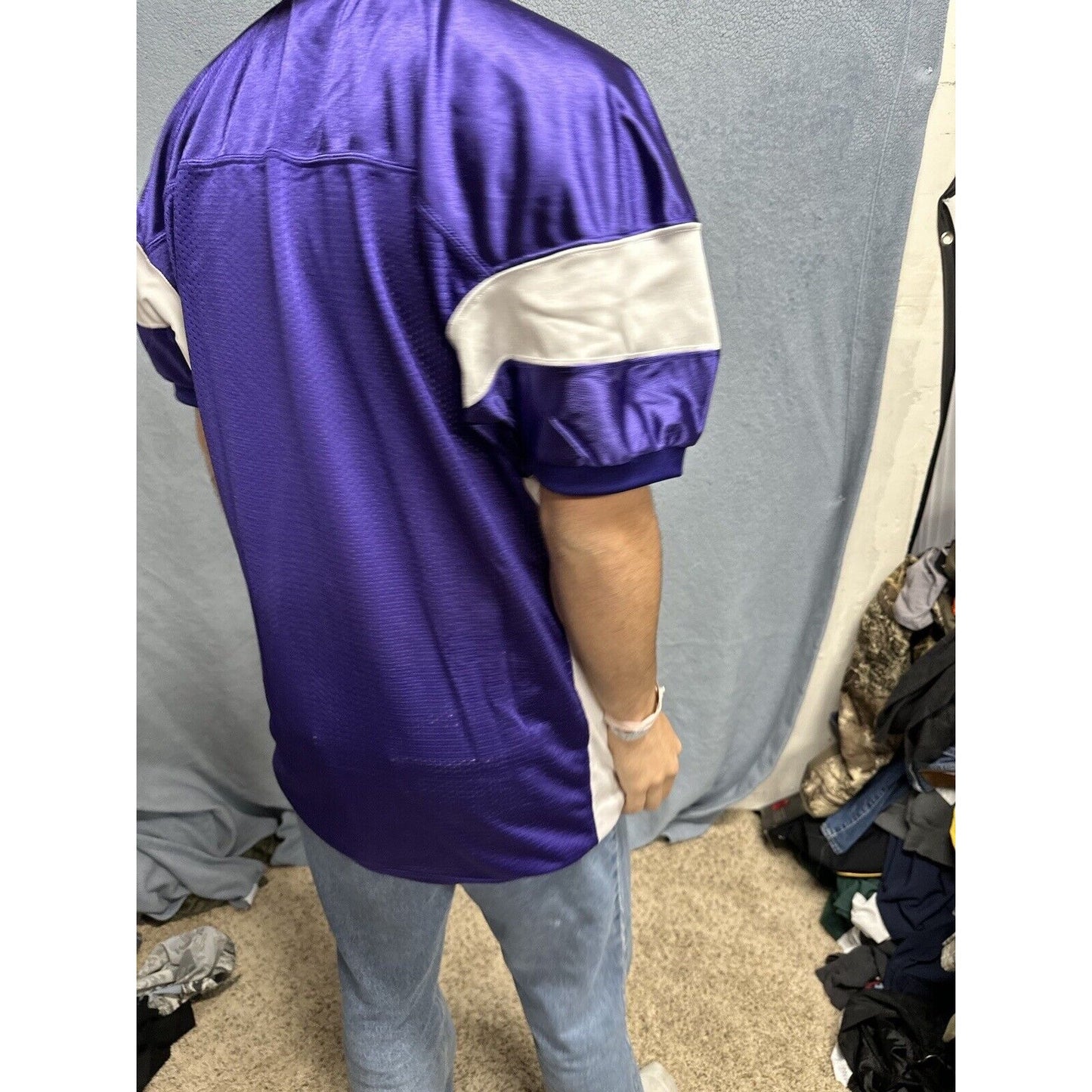 Men’s Purple And White Champro Medium Football Jersey
