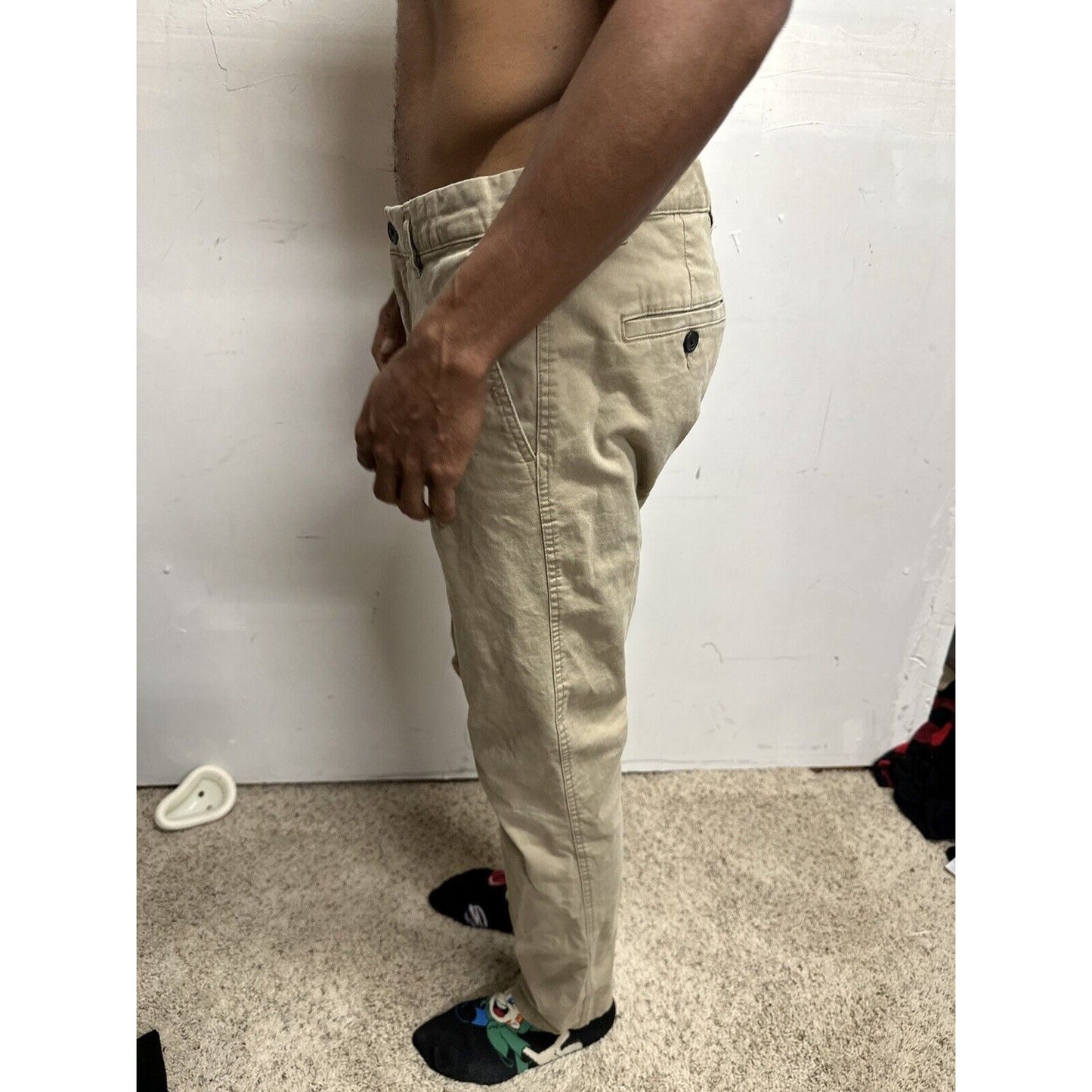 Men’s Khaki 34 H&M Skinny Fit Stretch Pants