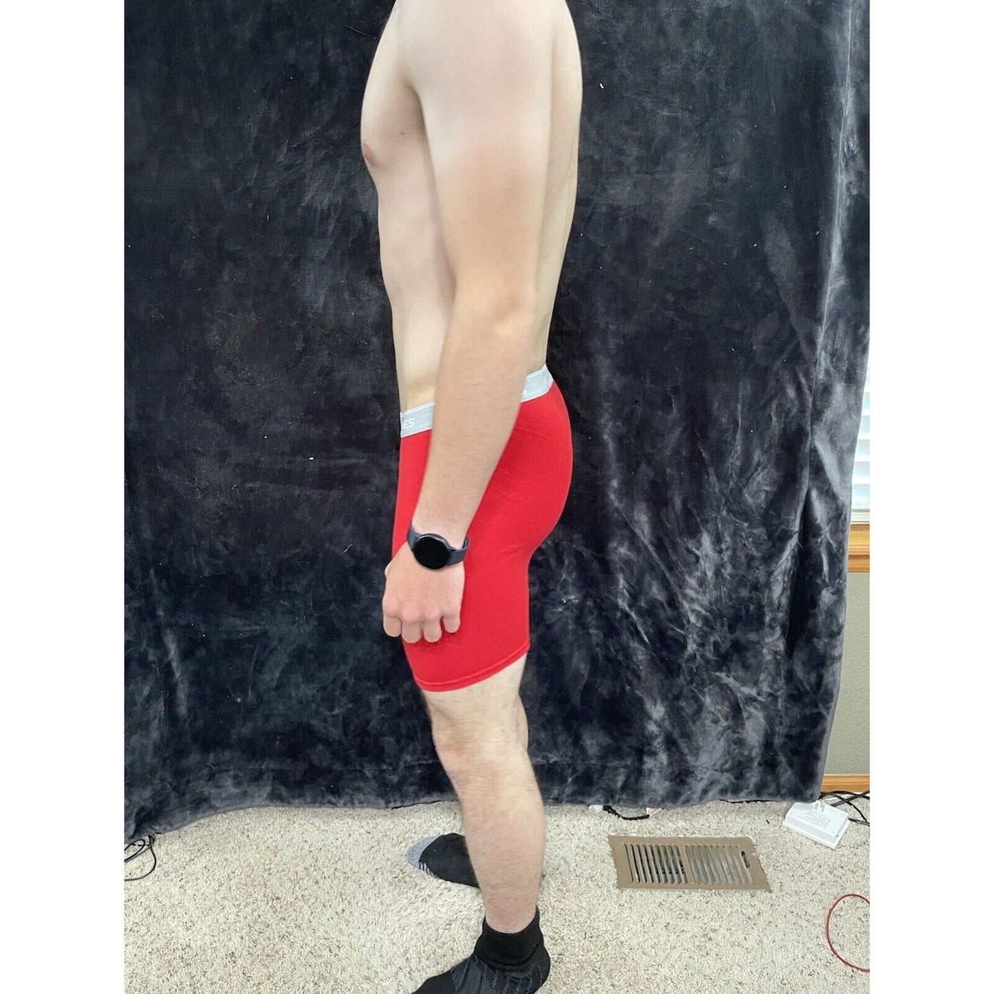 Men’s Red Hanes Boxer Briefs Medium Comfort Flex