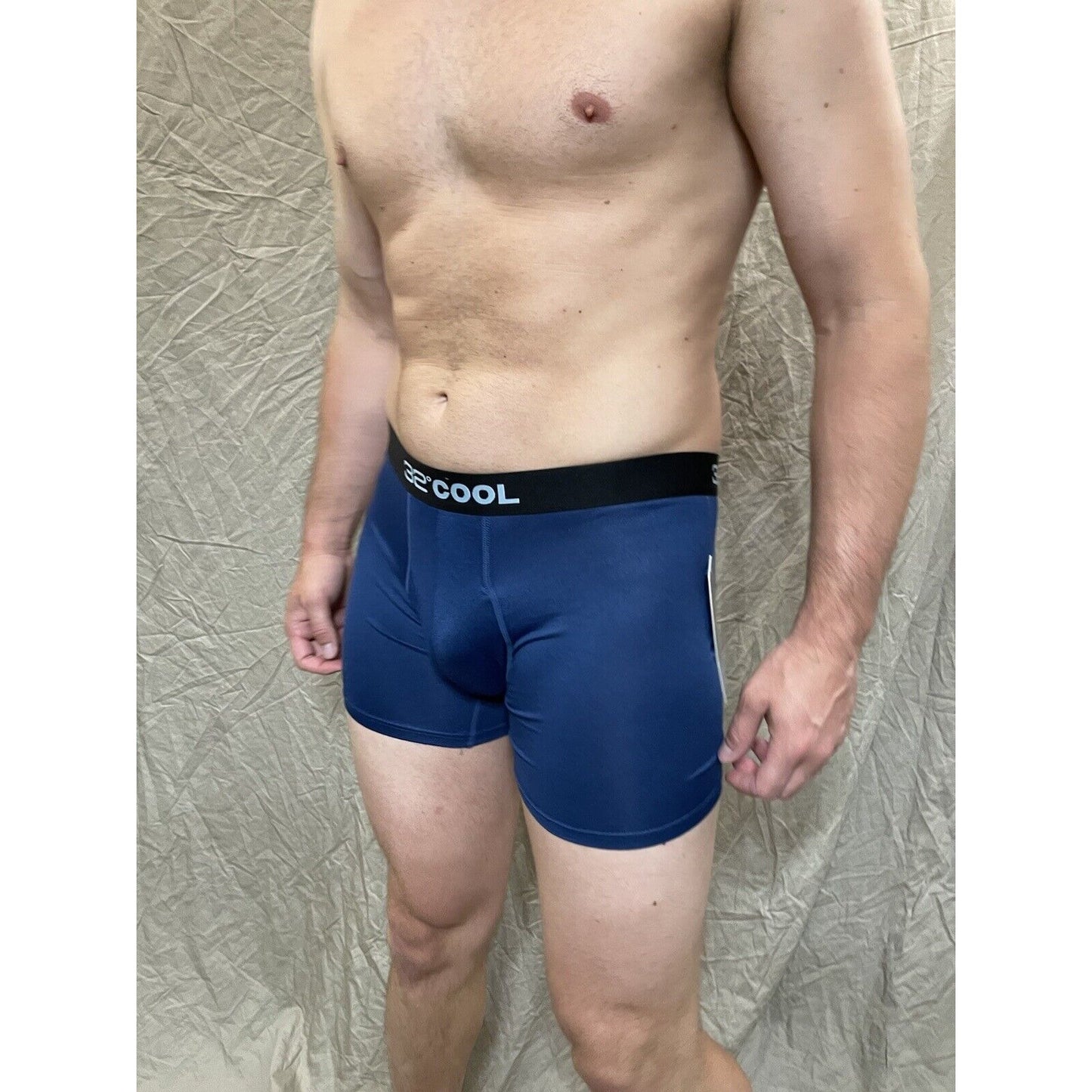 men's 32 degree cool ht royal blue 7% spandex boxer briefs Extra Large
