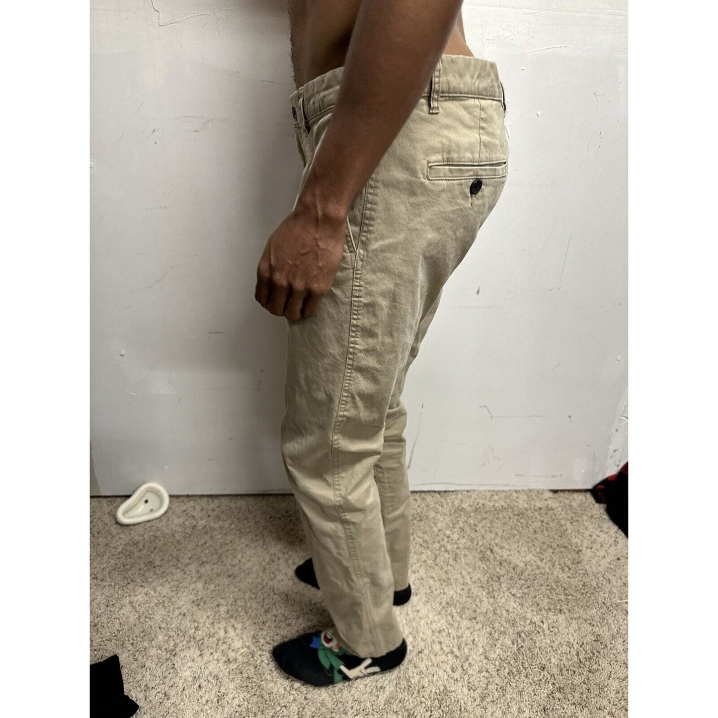 Men’s Khaki 34 H&M Skinny Fit Stretch Pants