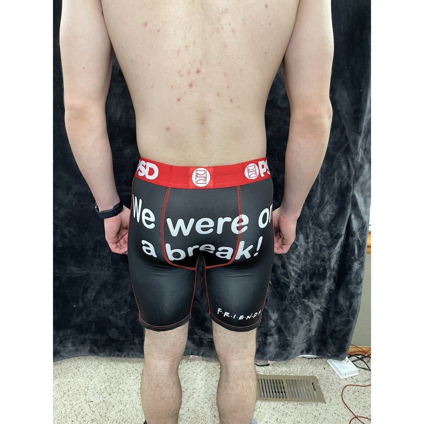 Men’s PSD Friends We Were On A Break Medium Boxer Briefs New Black