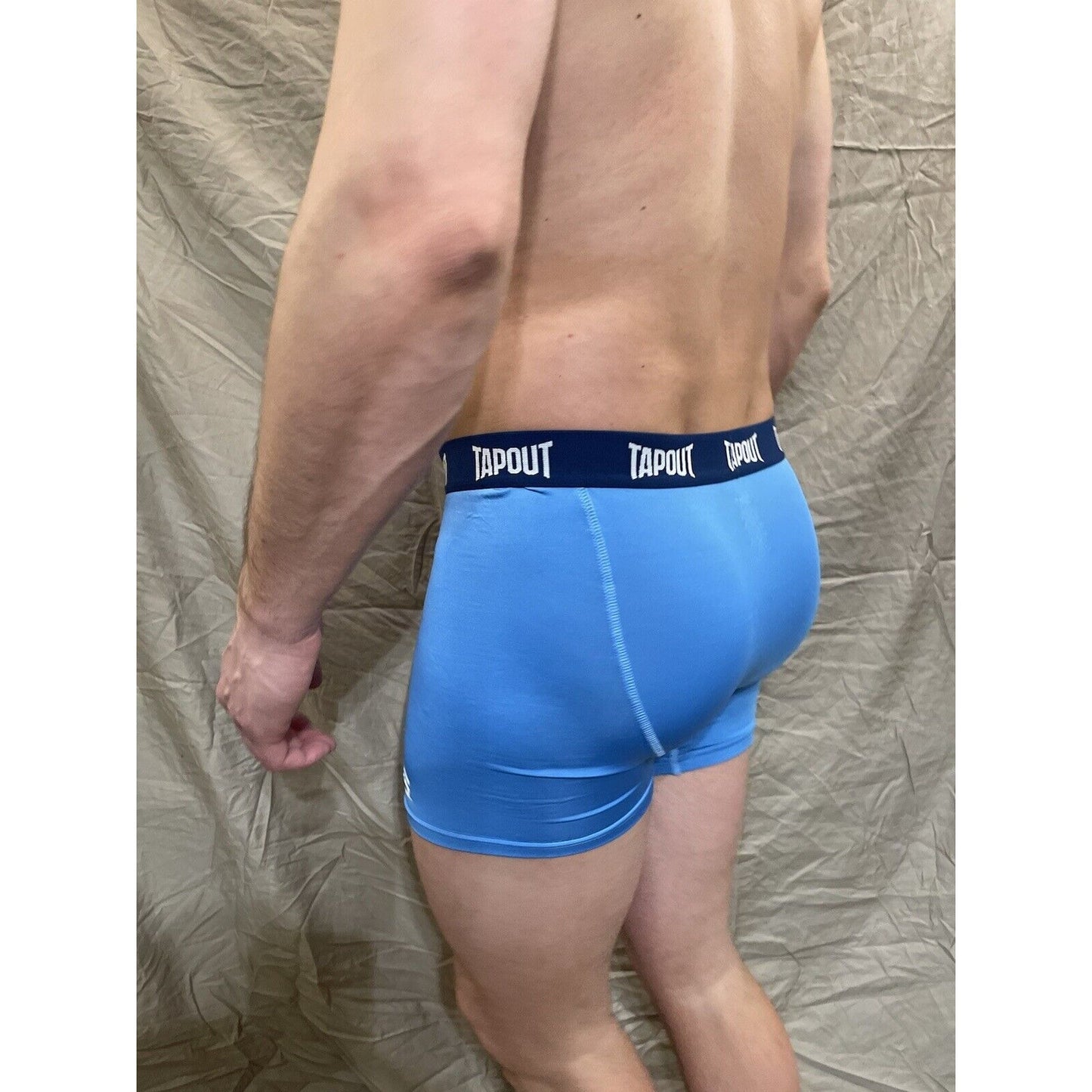 men's blue tapout compression shorts Small