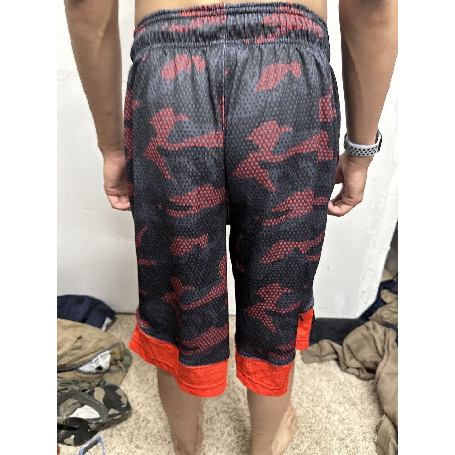 Men’s Black And Red AND1 Athletic Shorts With Pockets