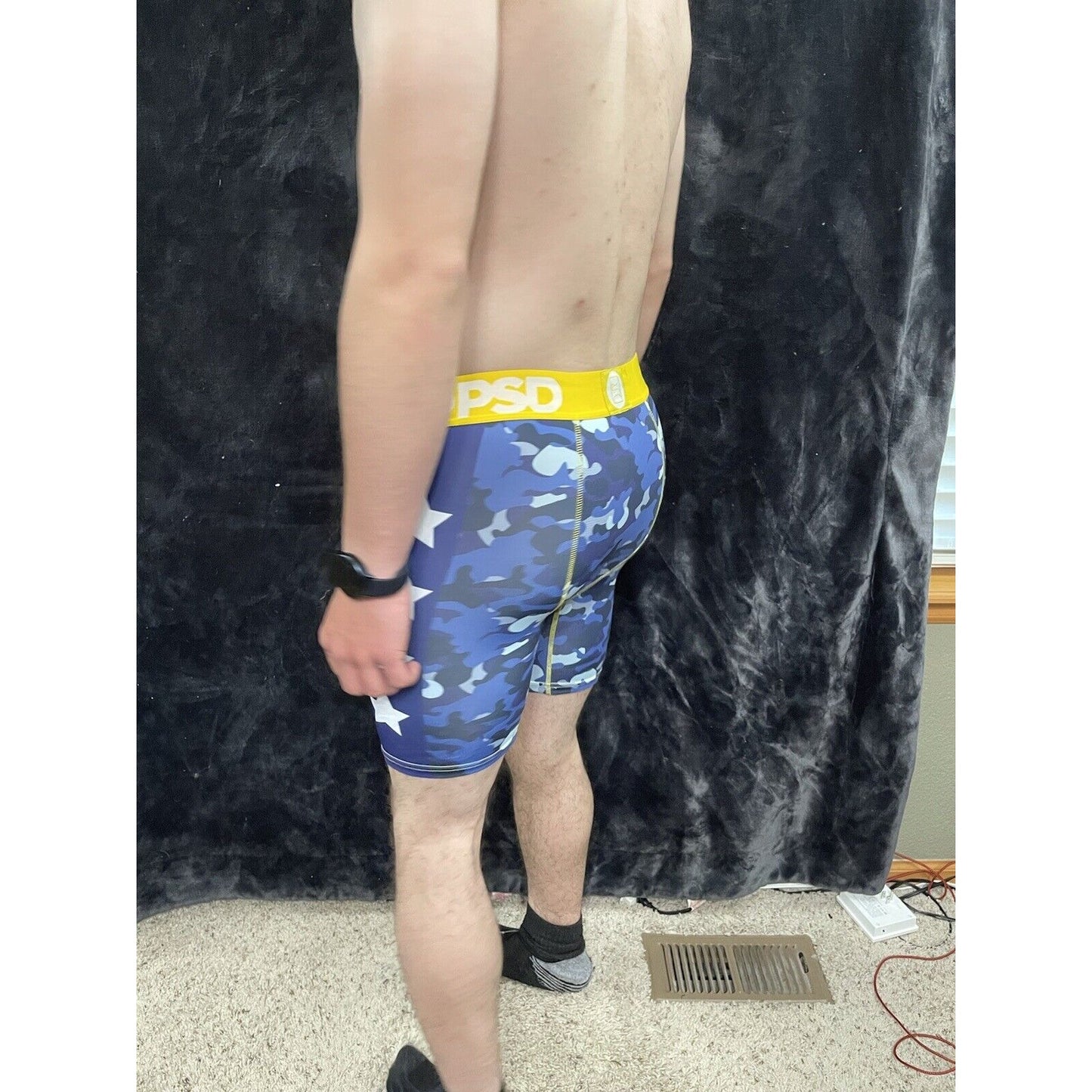 PSD Men’s Large Merican Warface Boxer Briefs Blue Camo New