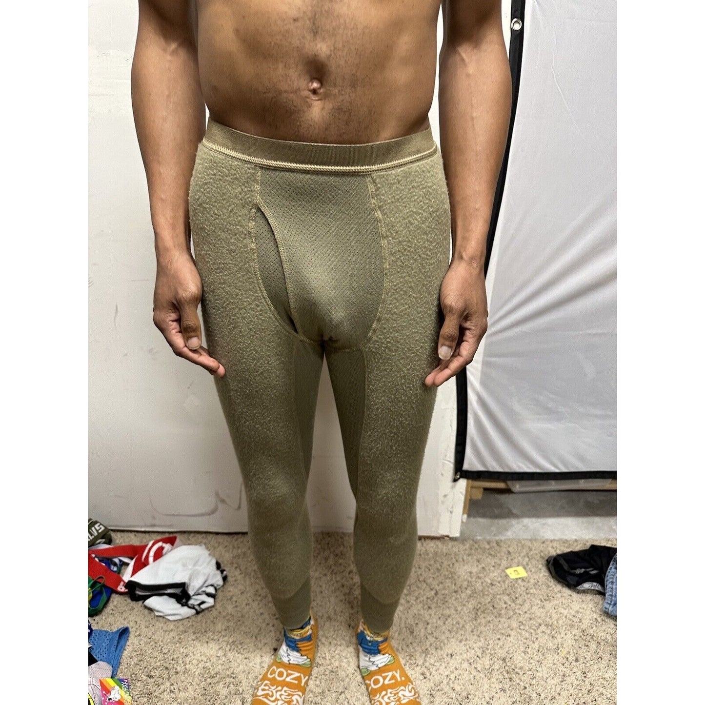 Men’s Army Tan Drawers Midweight Insulated X-small Regular Nomex thermal bottoms