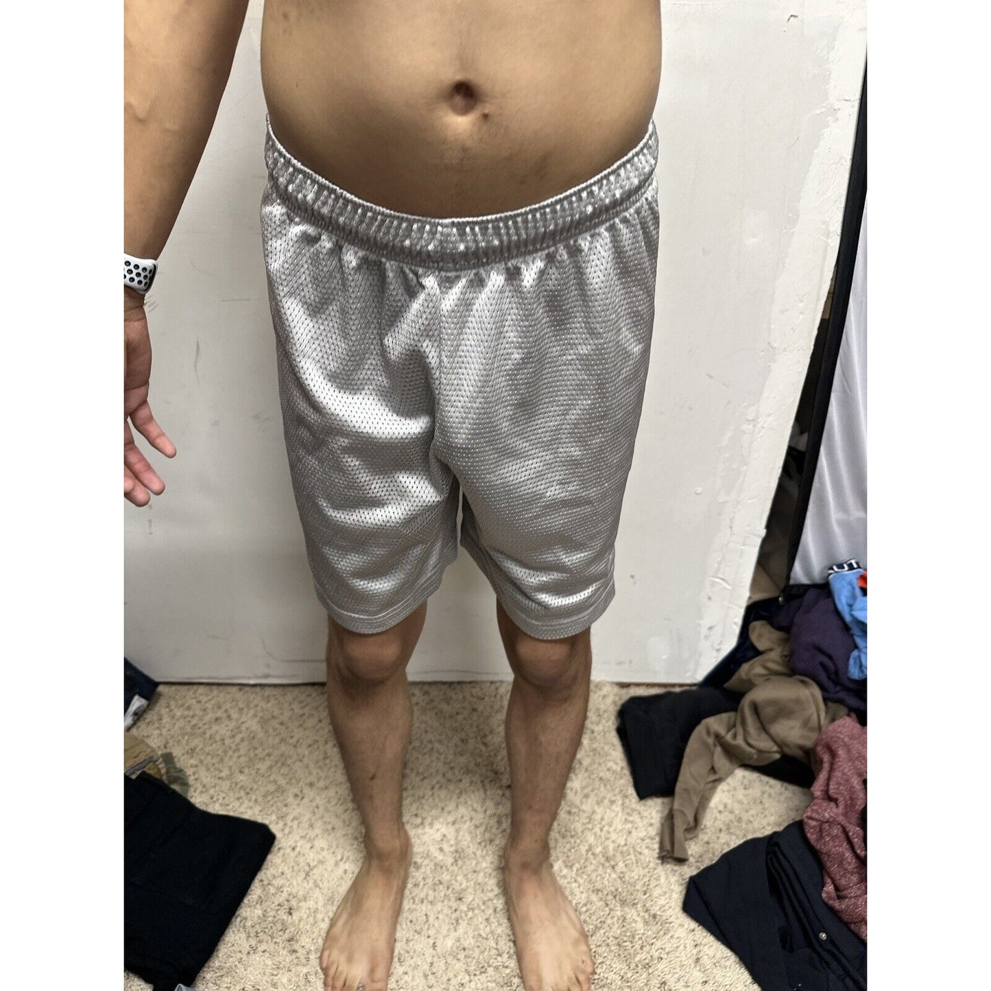 Men’s Pro Spirit Small Silver Athletic Shorts