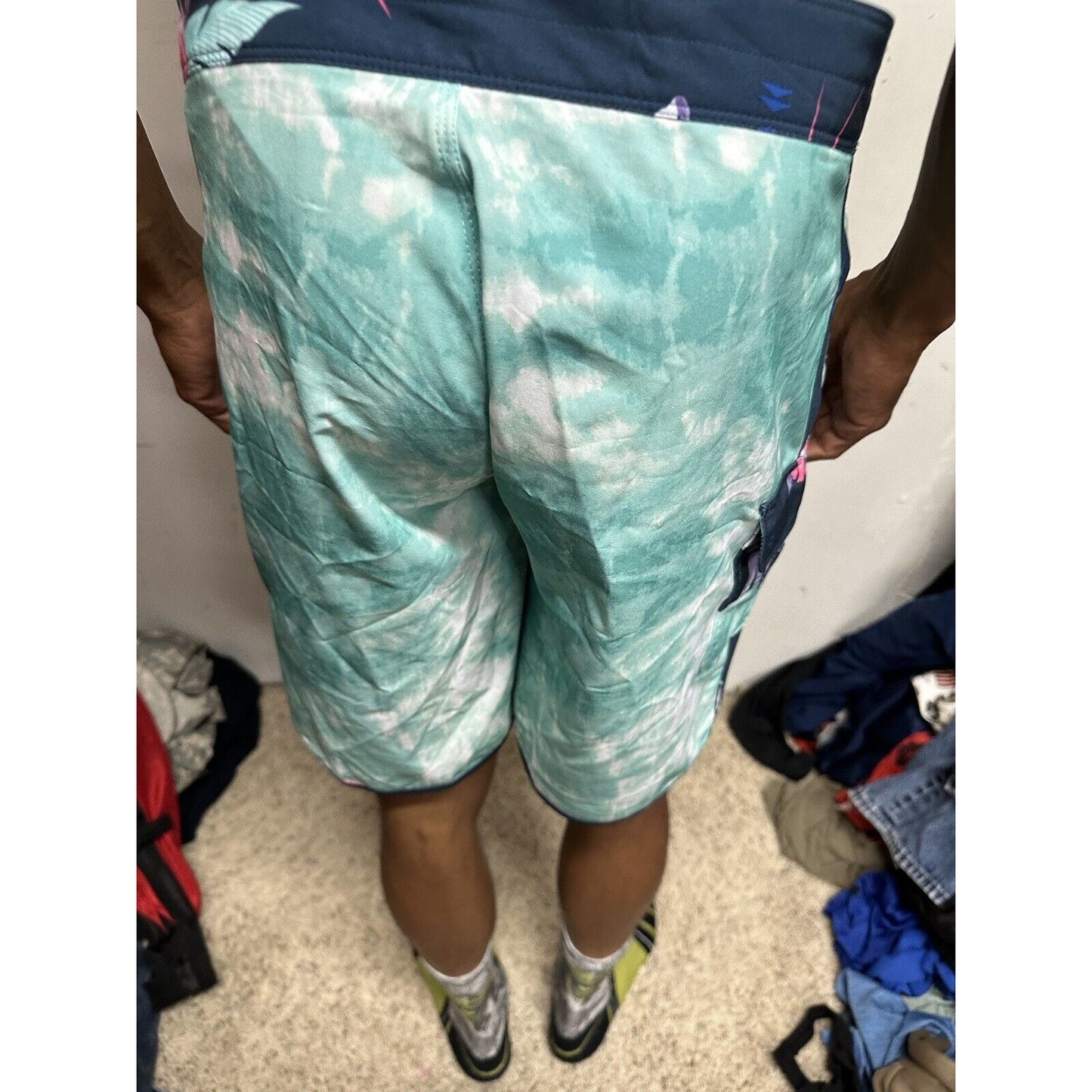 Men’s Billabong Size 31 Recycler 73 Pro Swim Trunks Green Board Shorts