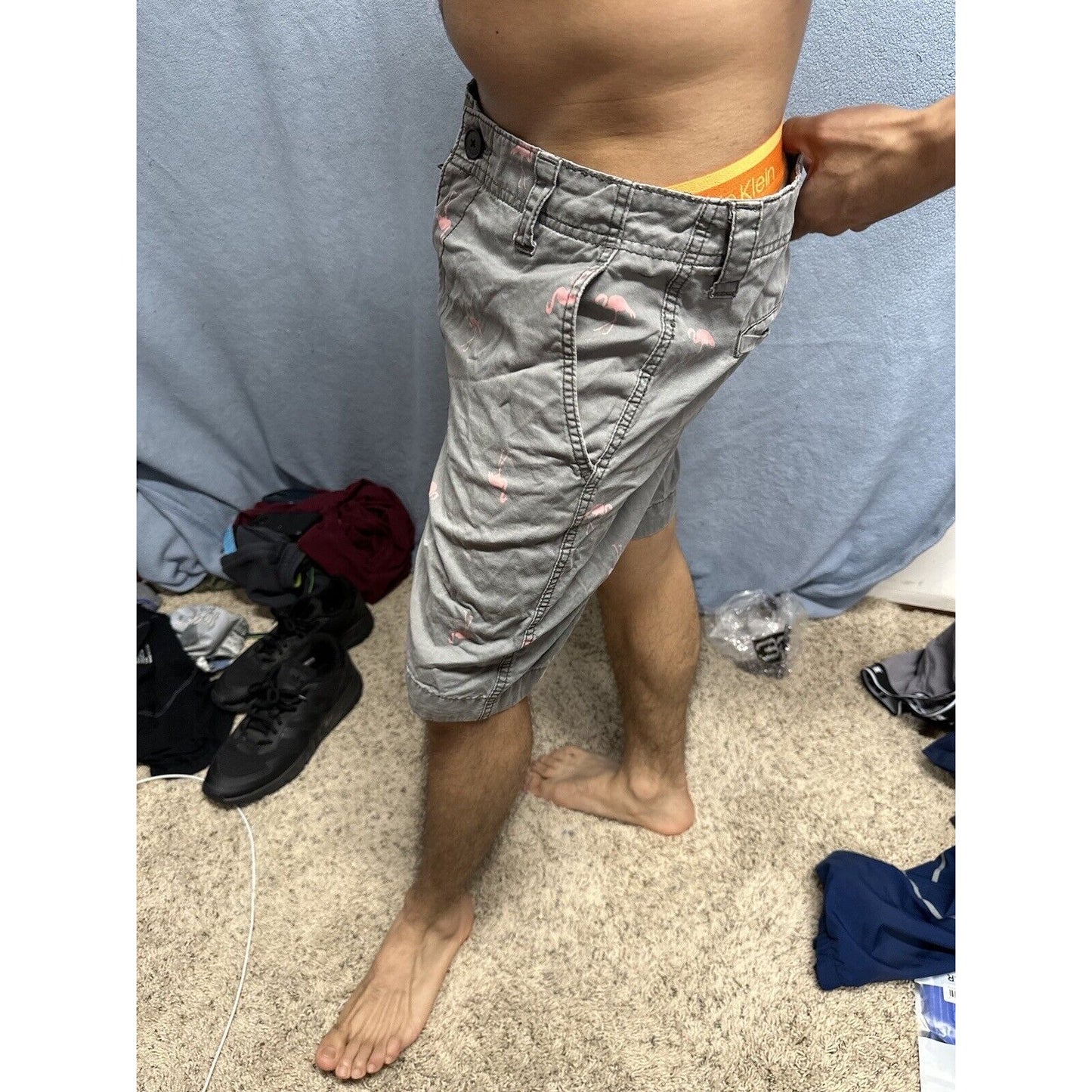 Men’s Gray Flamingo Aeropostale Shorts Size 32
