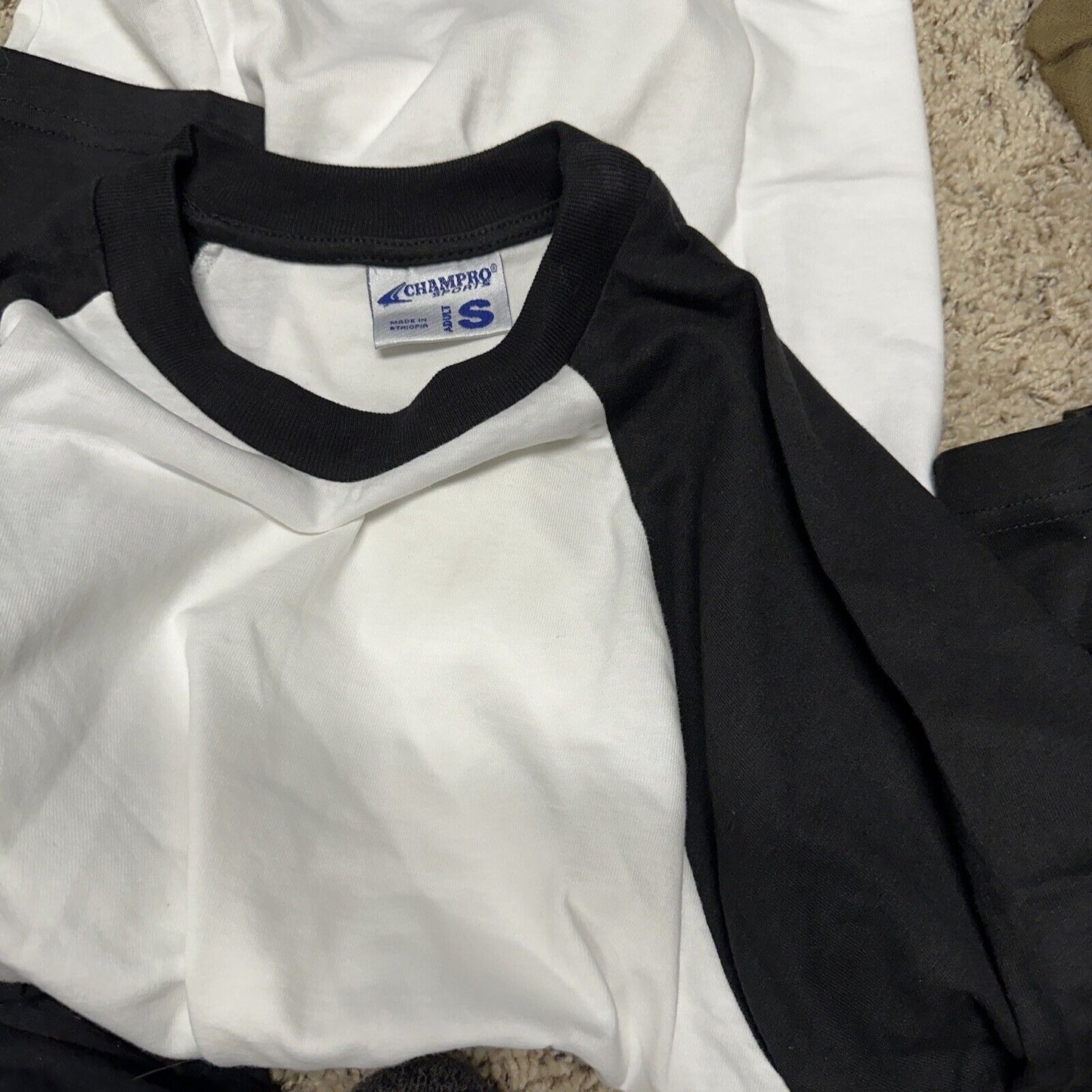 Men’s Black And White Champro Small Baseball Undershirt Jersey