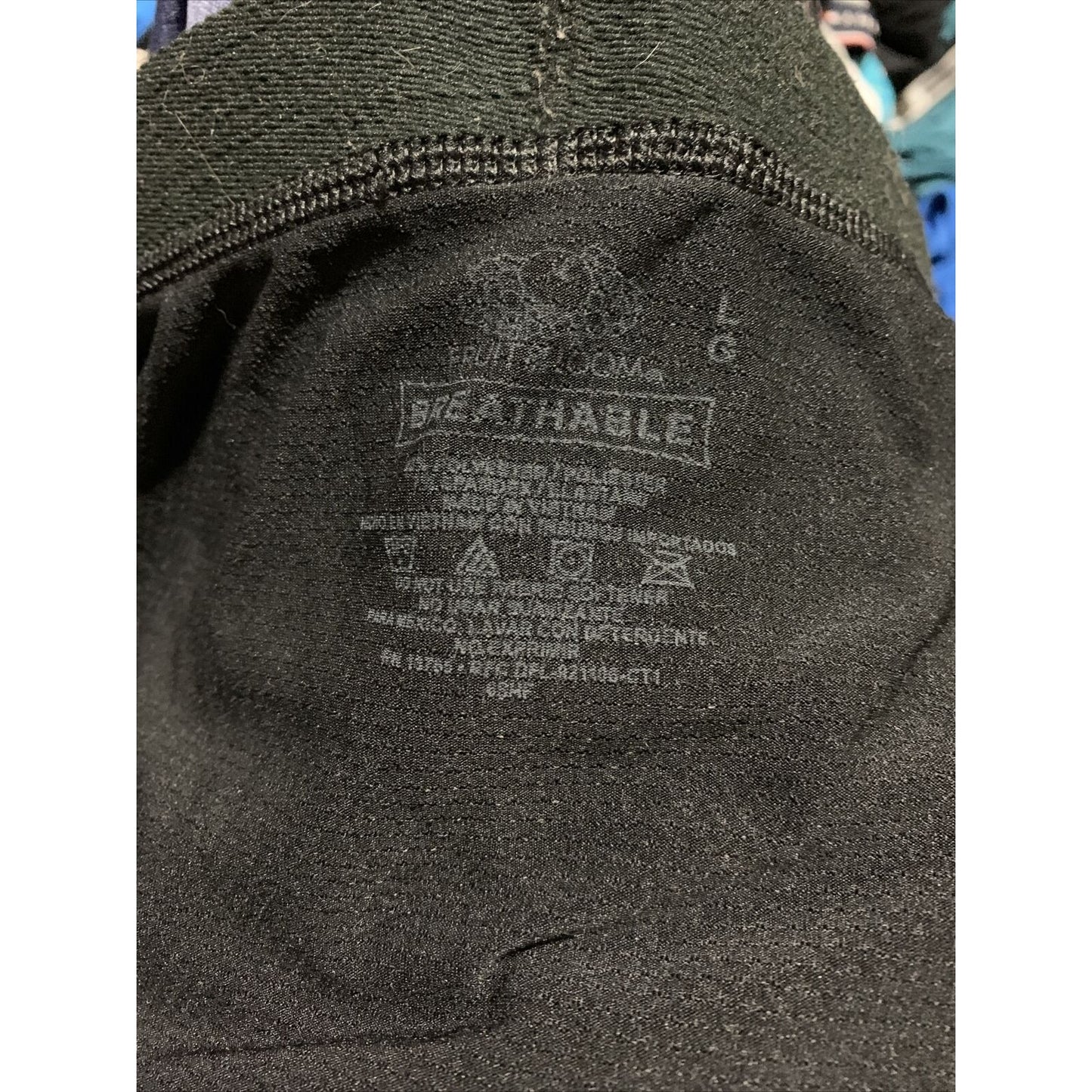 Fruit Of The Loom Boxer Briefs Breathable Respirant Men’s Size Large Black