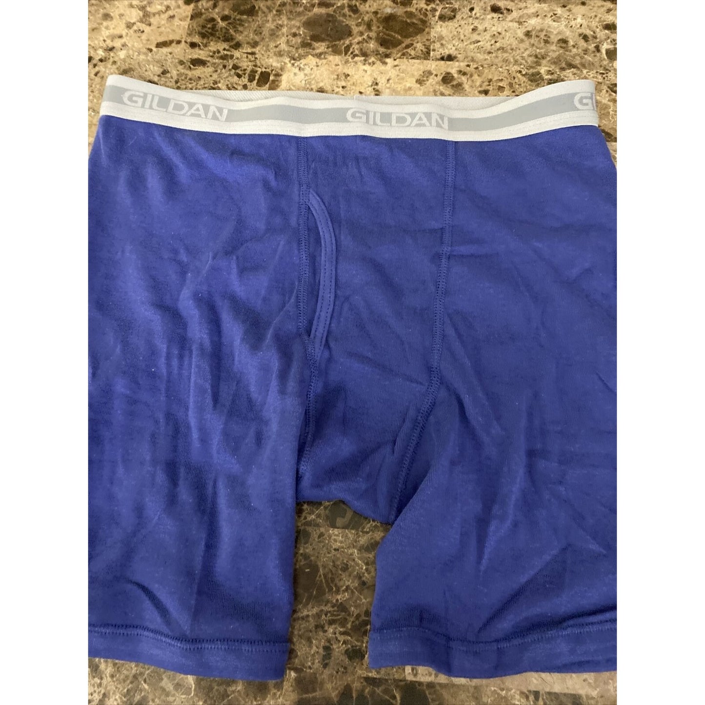 Gildan Men’s Medium Indigo Blue 100% Cotton Boxer Briefs (1 Pair) New