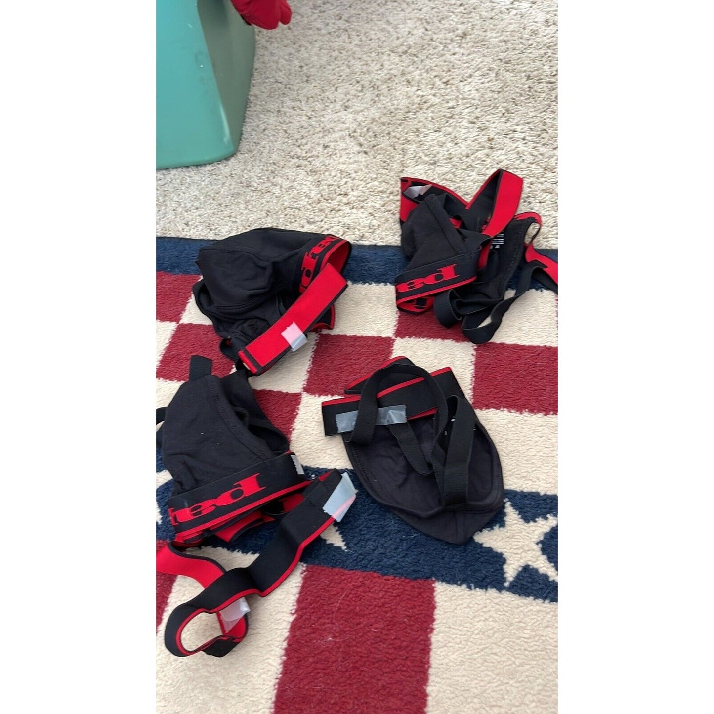 Men's Black Pouch Papi Jockstrap Jock New And unworn Red Band medium
