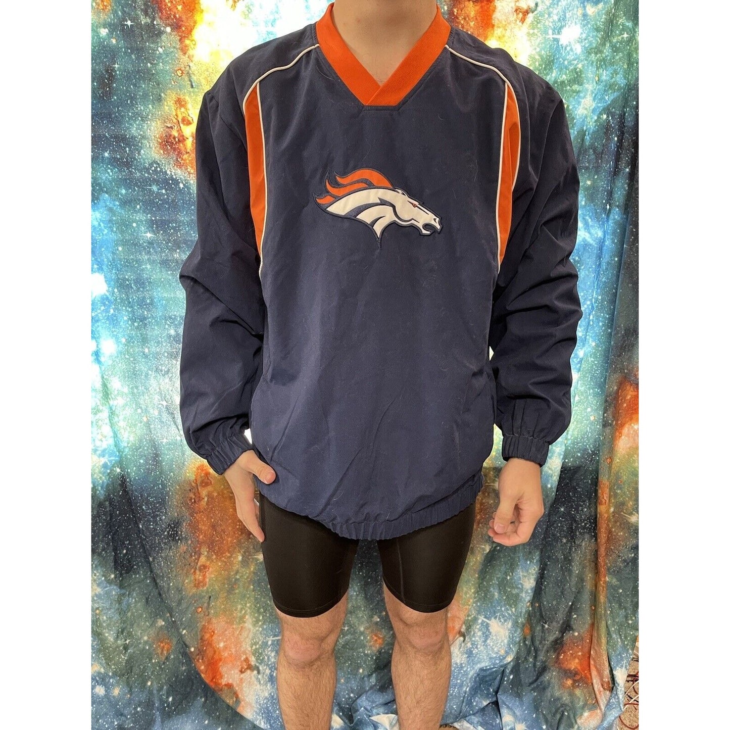 Men's NFL Apparel size large denver broncos pullover windbreaker