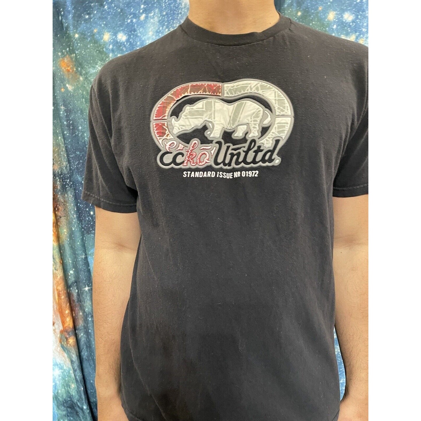Men’s Ecko Unltd black large short sleeve T-shirt Raised Logo