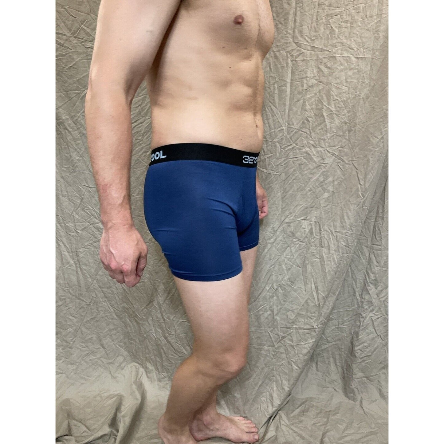 men's 32 degree cool ht royal blue 7% spandex boxer briefs Medium