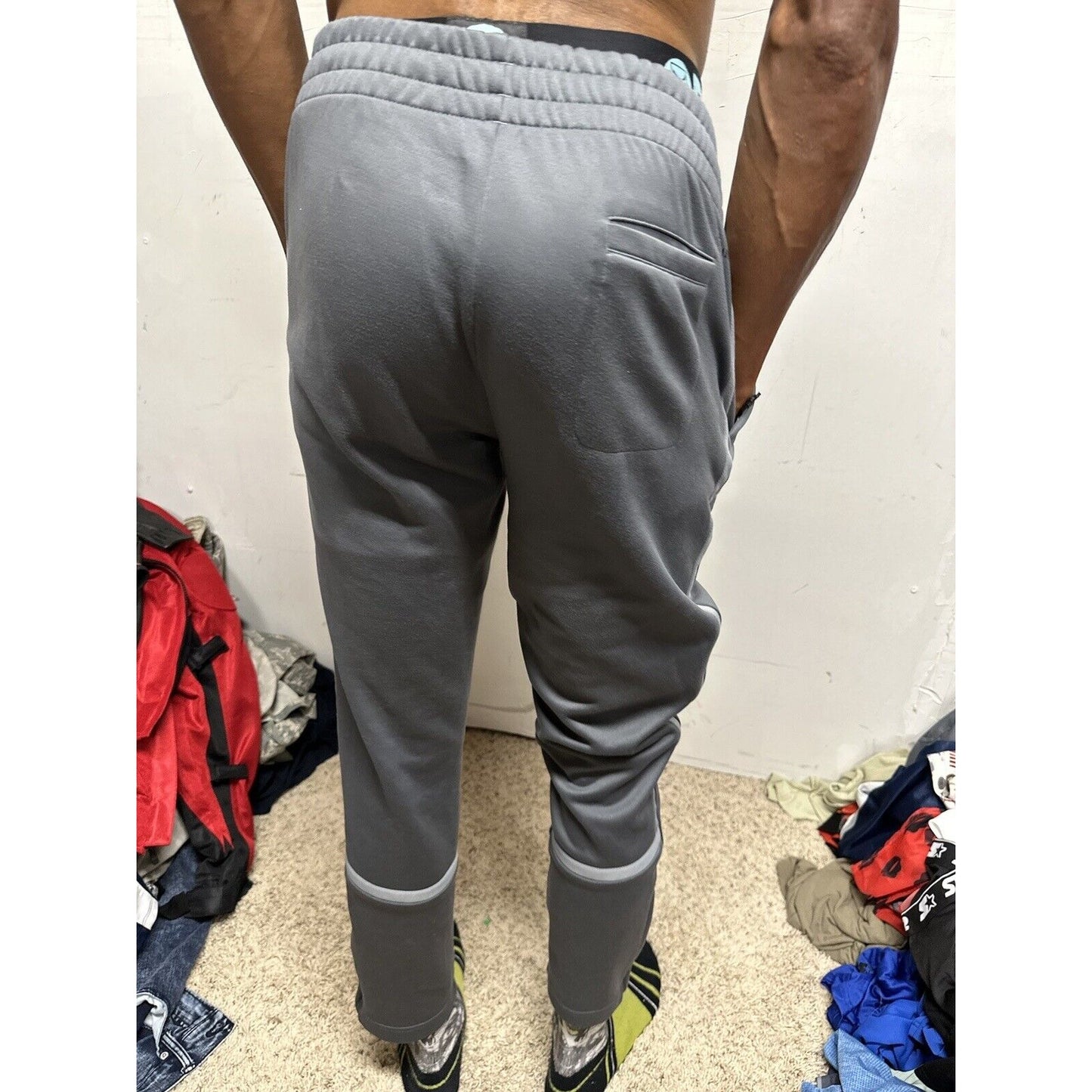 Men’s Adidas Gray Eagles Sweat Pants Fits Small Listed As Medium