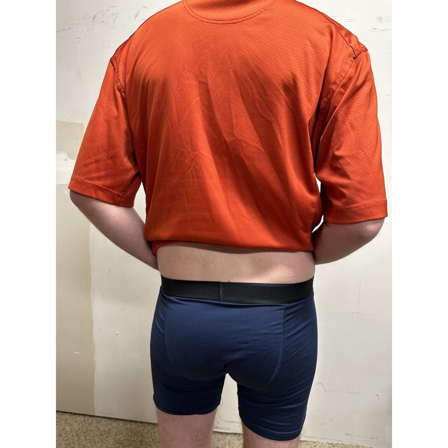 Greg Norman For Tasso Ella Play Dry Orange Medium Polo Shirt Short Sleeve