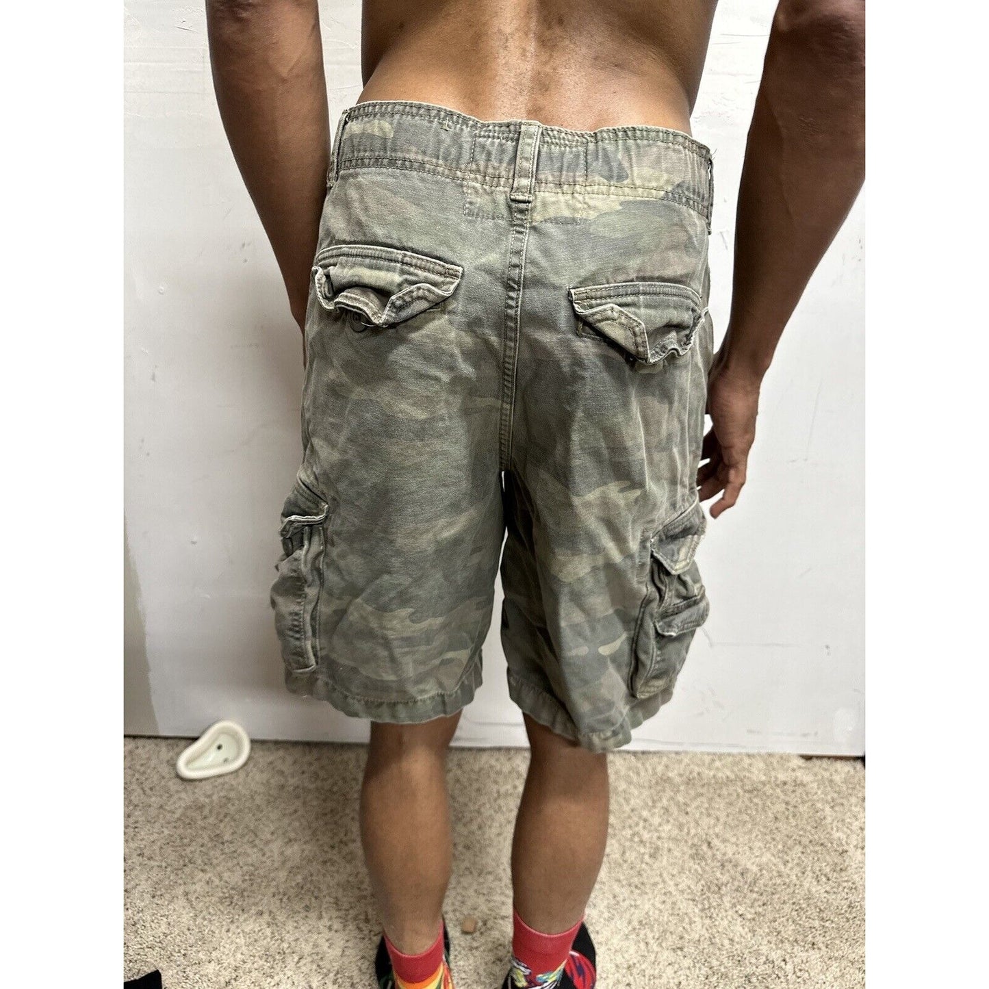 Men’s Camo Cargo Shorts Faded Glory Size 30