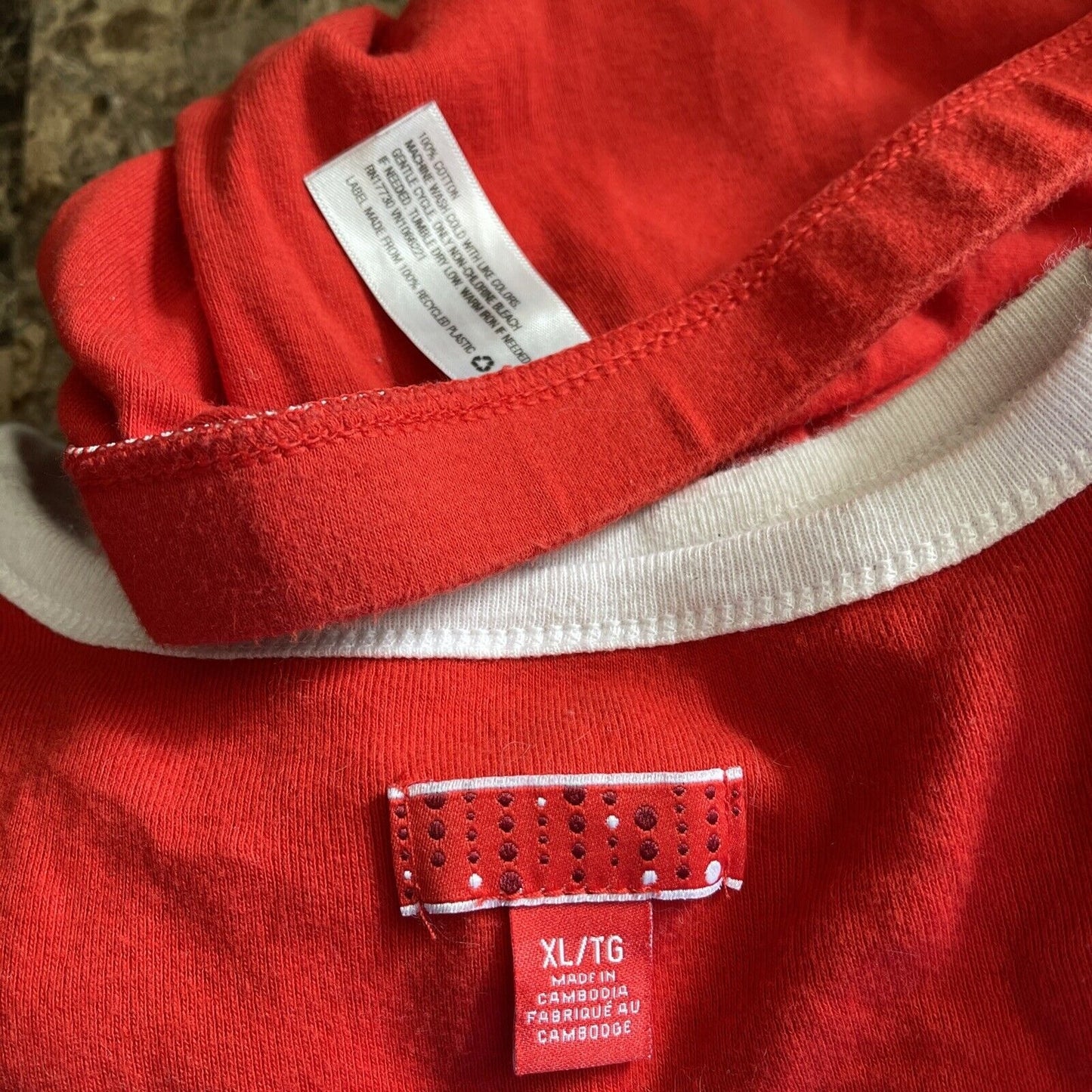 Santa Pajamas Top and Bottom Red Costume Lounge sleepwear XL