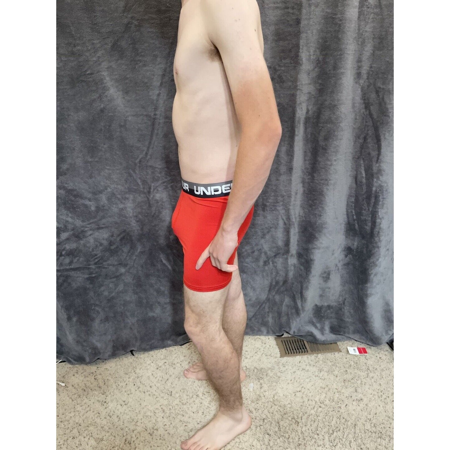 boys youth xl under armour boxerjock red with black and gray band