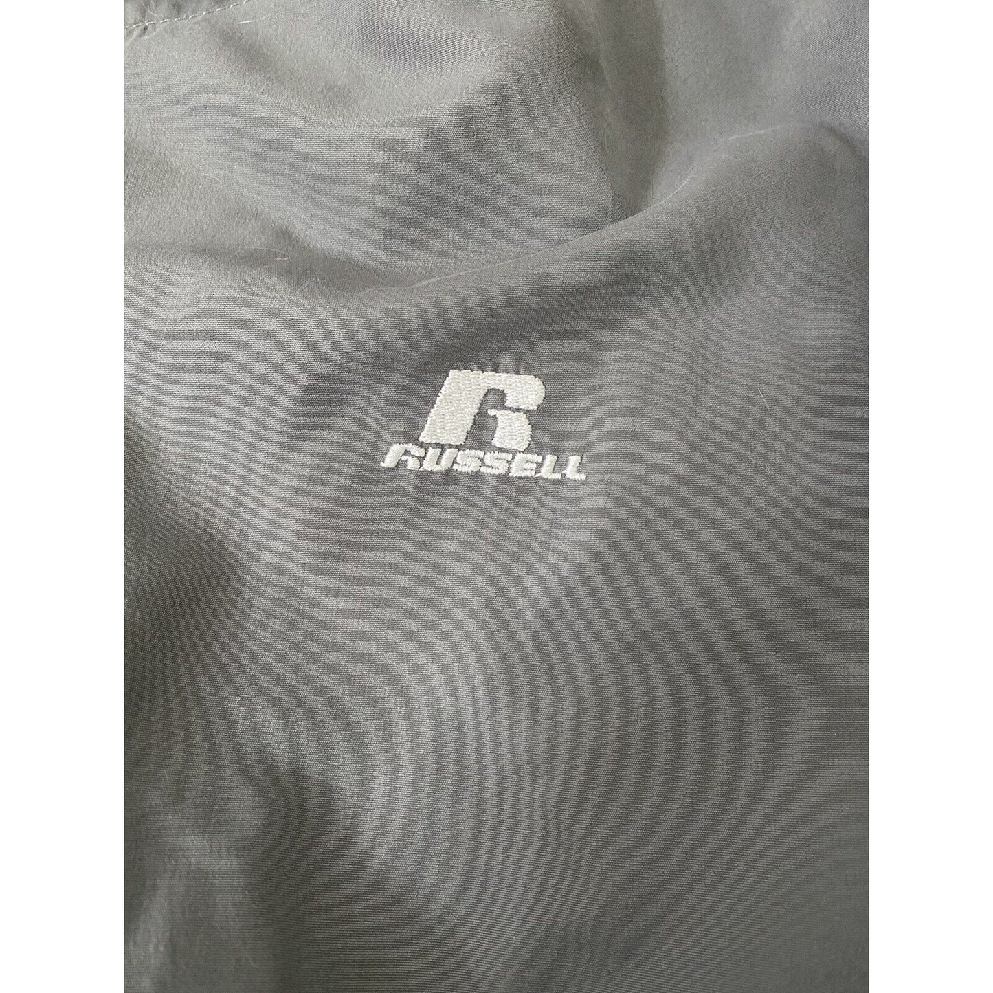 Russell Athletic Gray Windbreaker Full-Zip Jacket Men Size XL Polyester