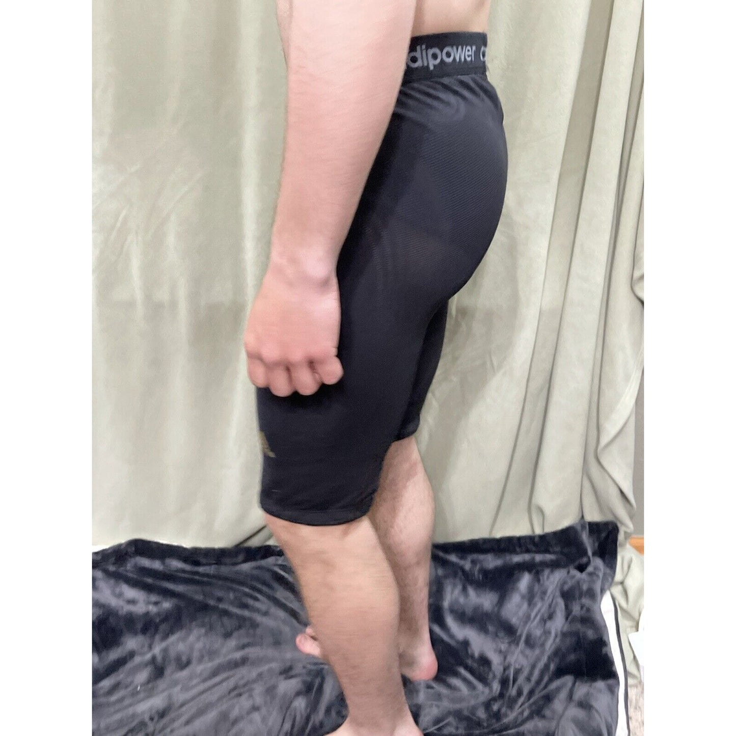 Adipower Adidas Men’s Black Compression Shorts Adidas Size XLT NBA