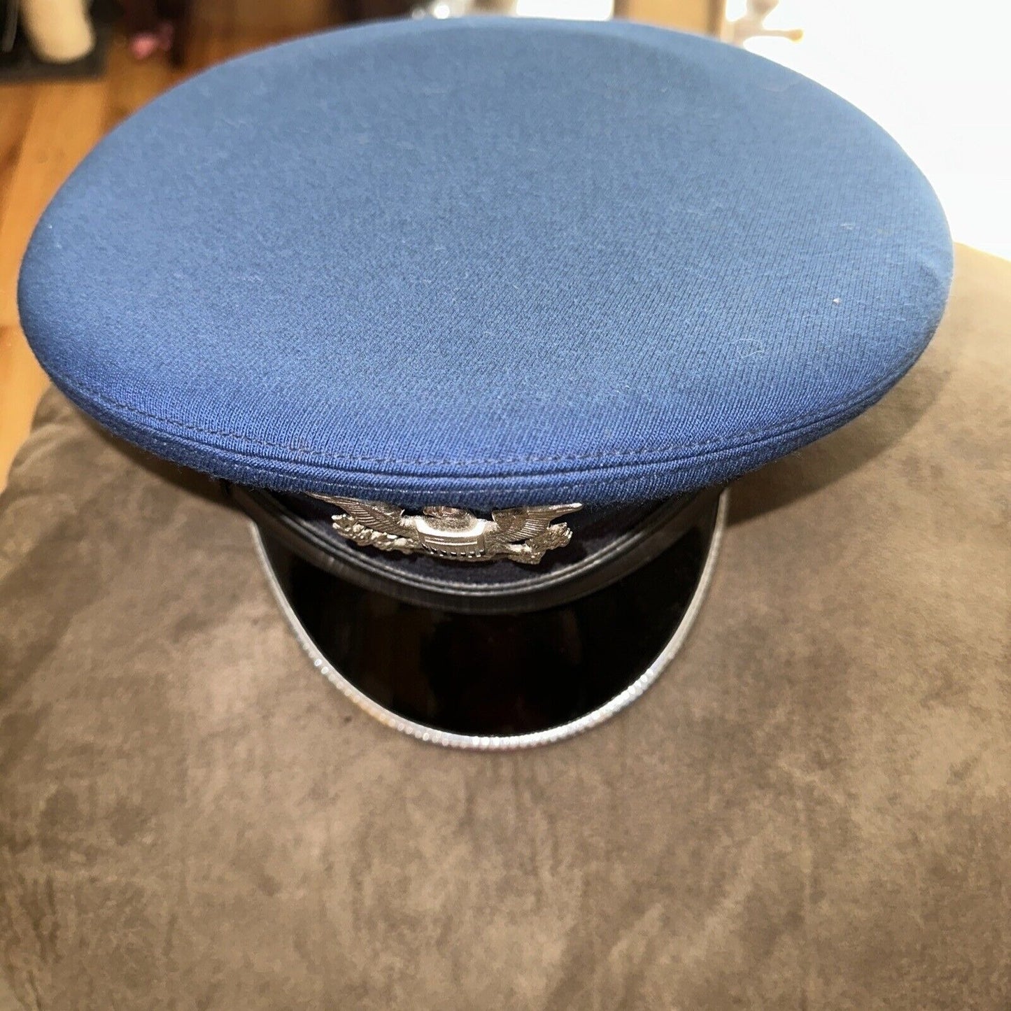 Air Force Bernard Cap Company Size 7 1/8 Wheel Cap Dress Cover Blue