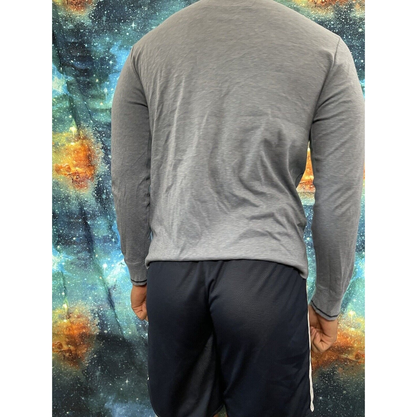 Men’s Banana Republic Medium light blue 1/4 zip long sleeve pullover