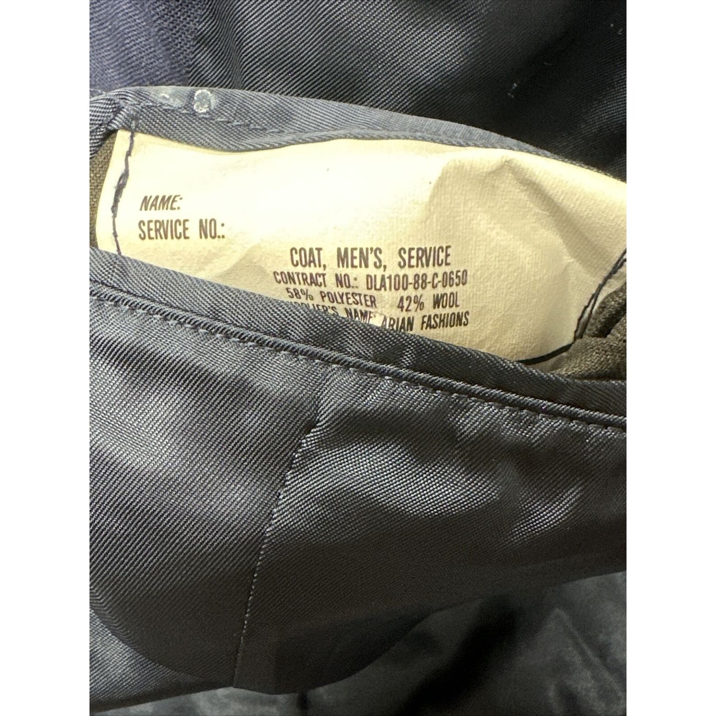 Men’s 40R USAF Air Force Service Coat Navy Blue Uniform