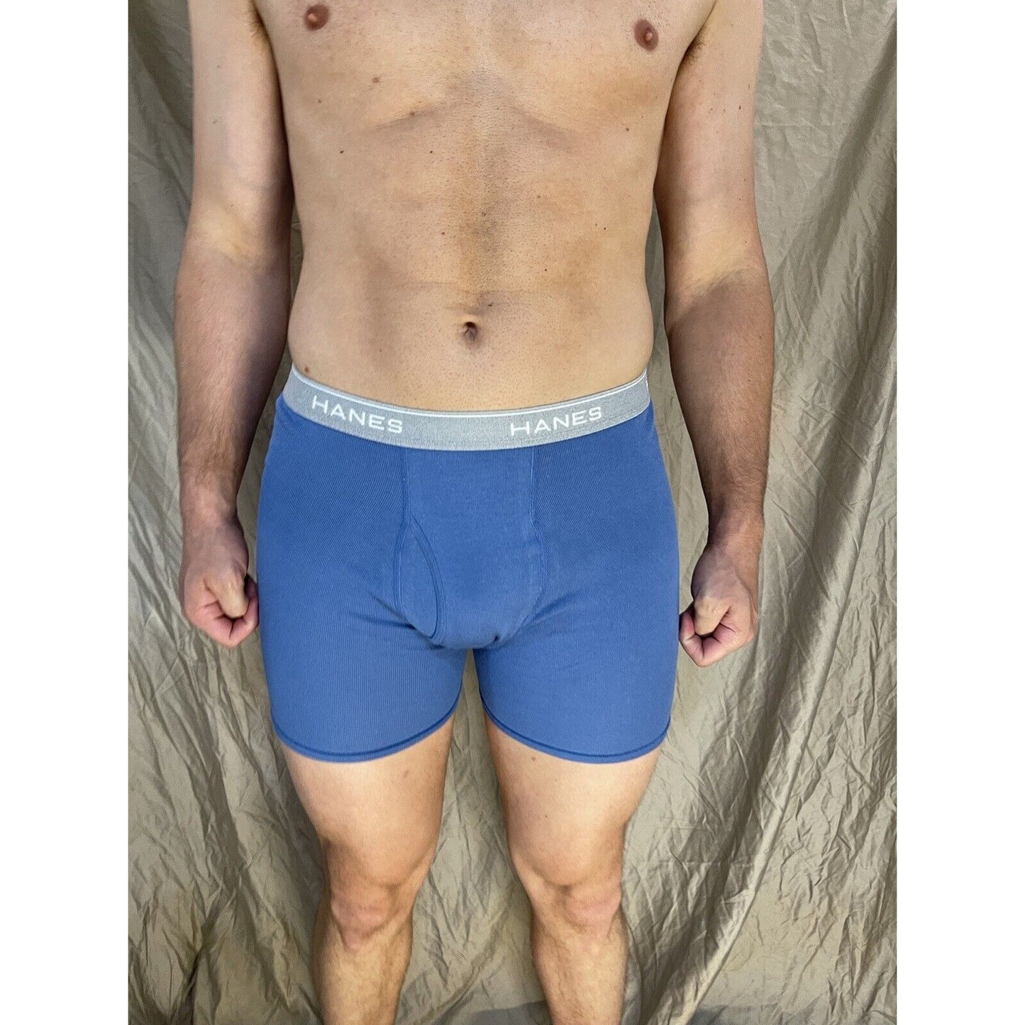 men's medium hanes Medium blue boxer brief