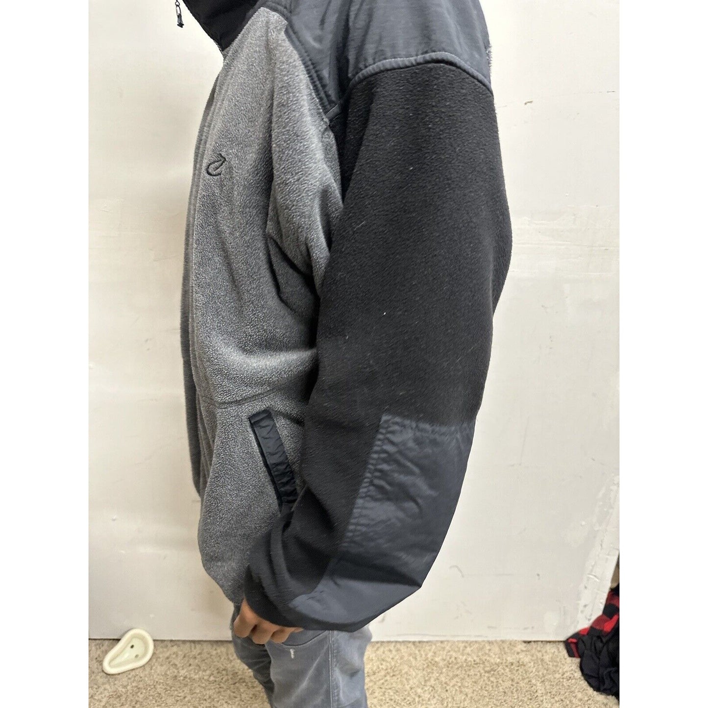 Men’s Gray And Black Bike Performance XL Full Zip Jacket Poly Blend