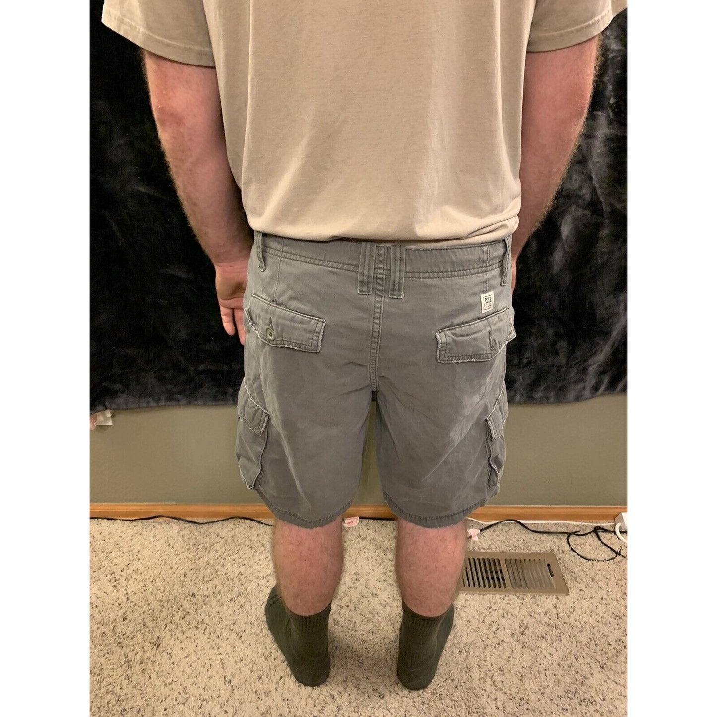 Quick Silver Edition Mens 34 Gray Rugged Cargo Shorts