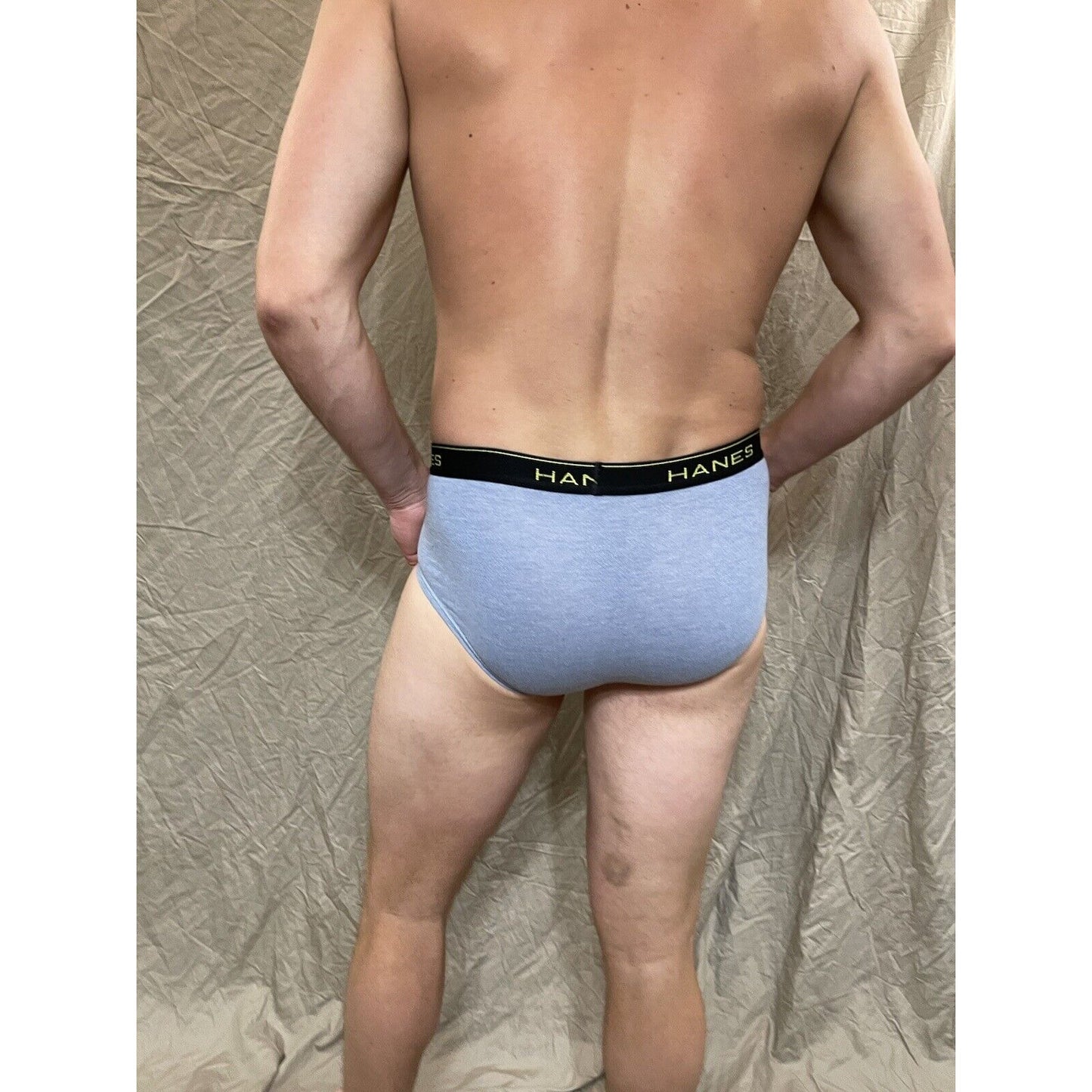 men's light blue comfort cool brief small Hanes