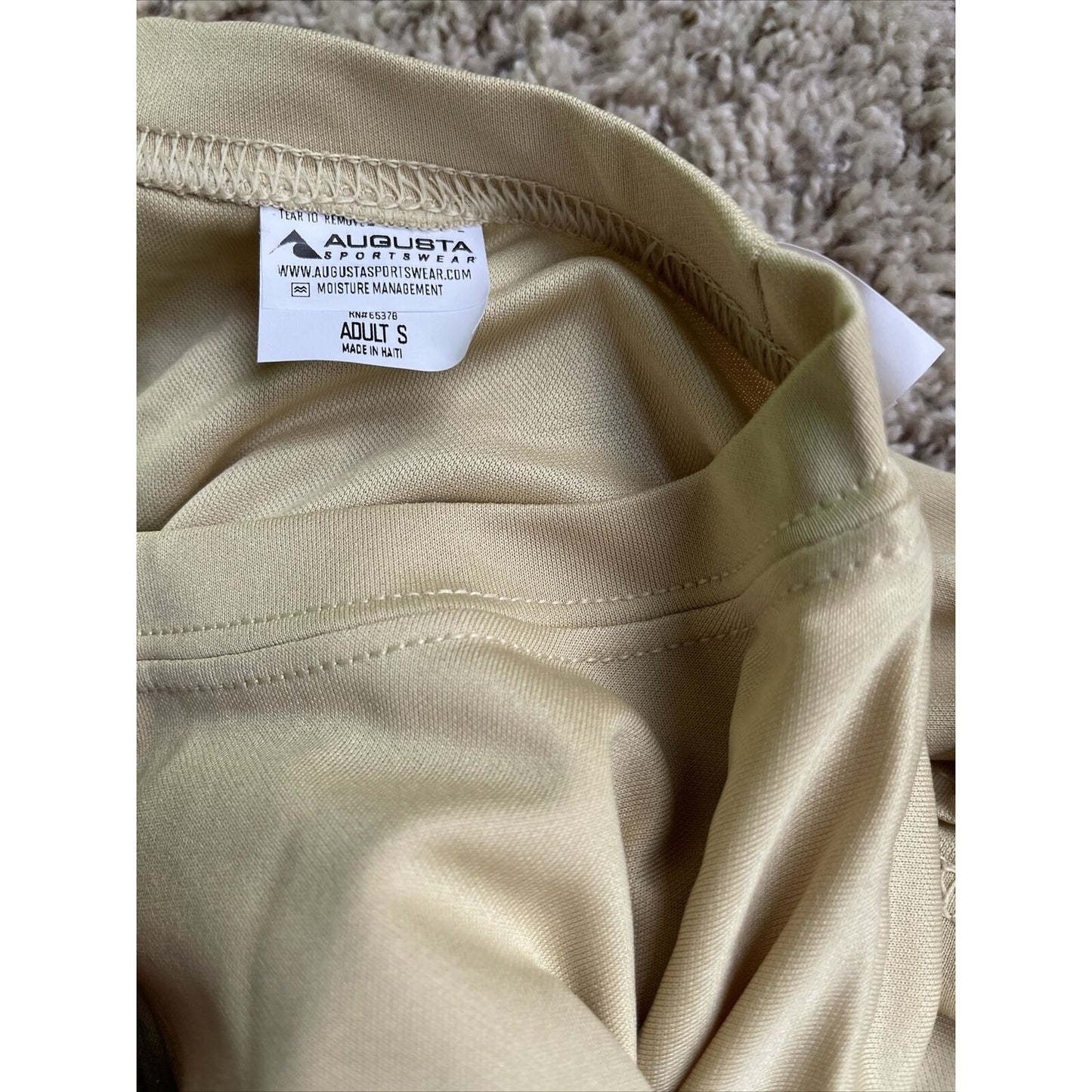 Men's Augusta Sportswear Moisture Management Athletic shirt Gold Small