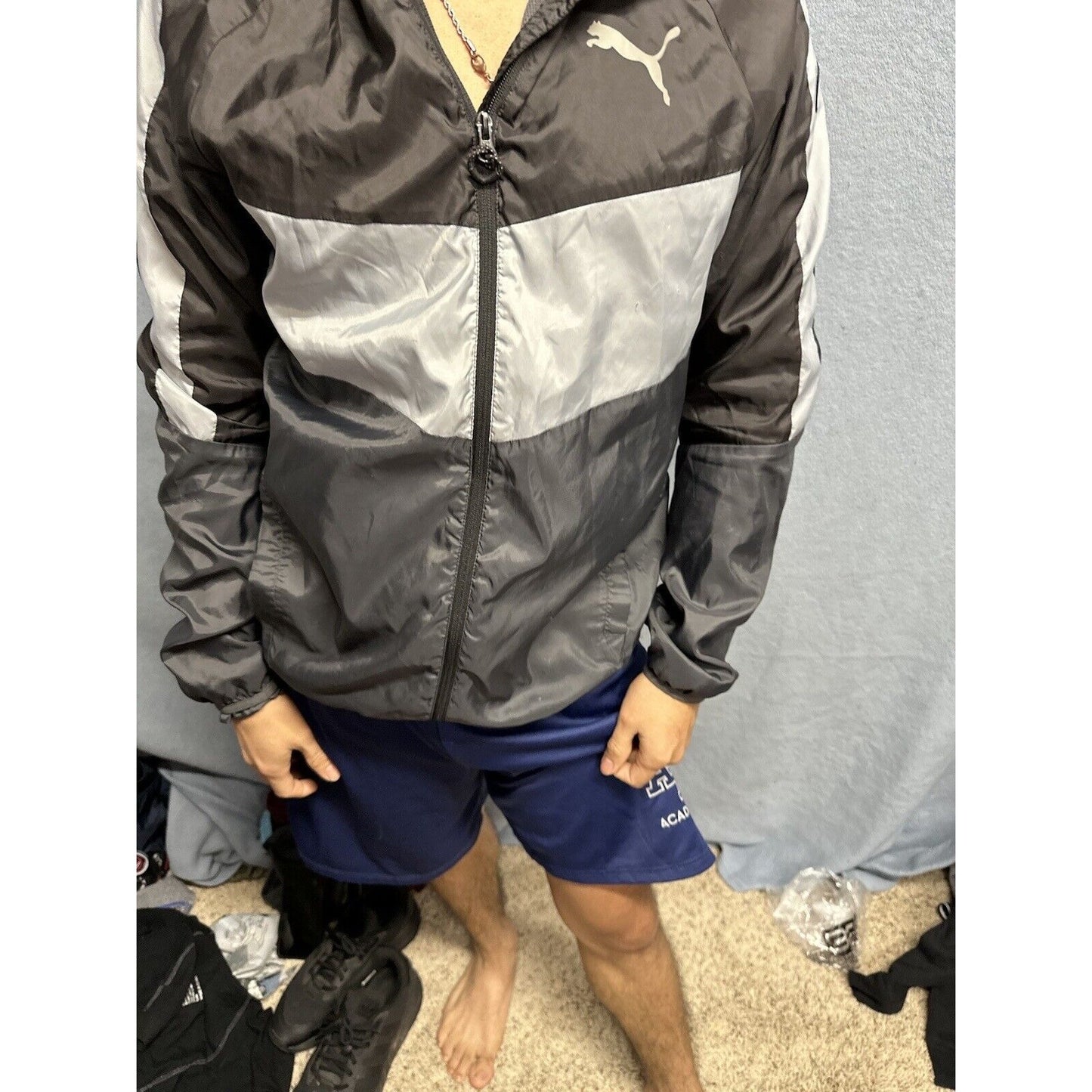 Men’s Small Puma Gray Full Zip Hoodie Small