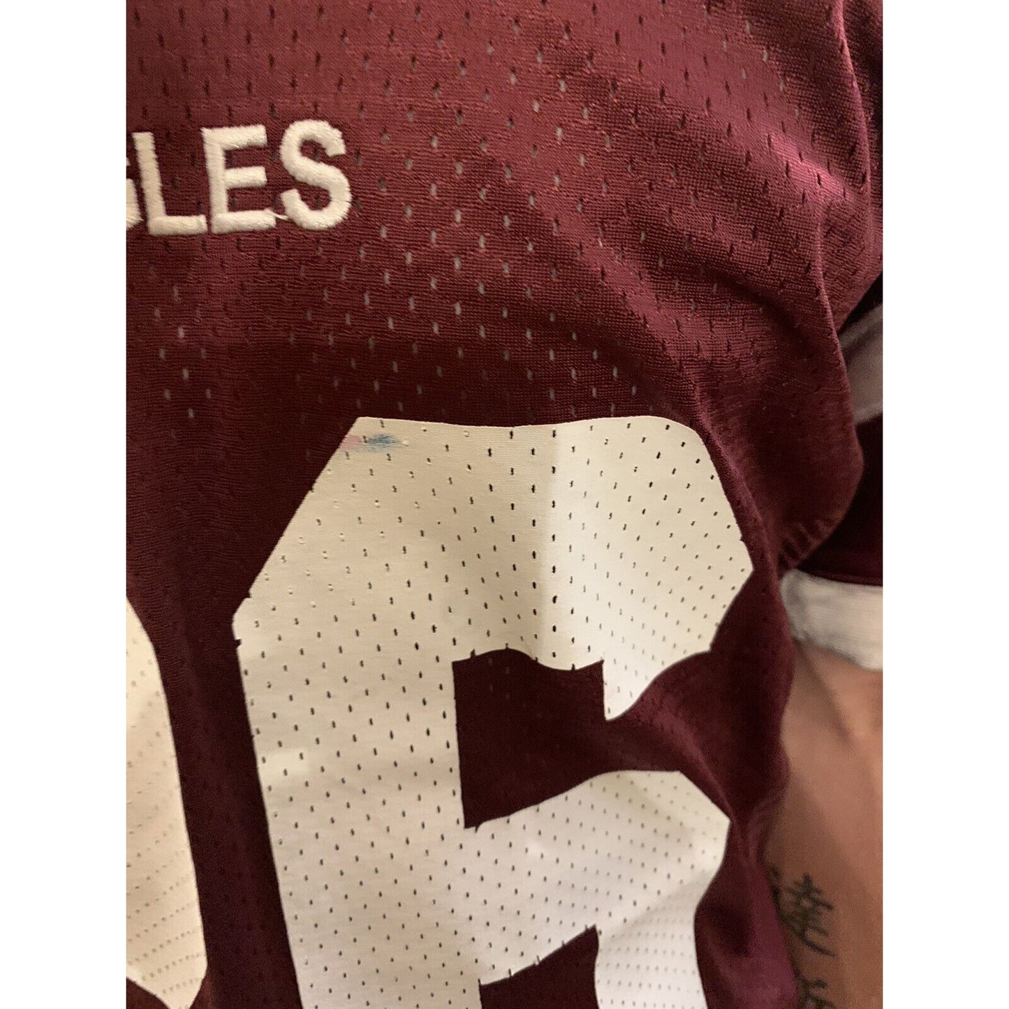 Nike Eagles Maroon Football Game Jersey Medium