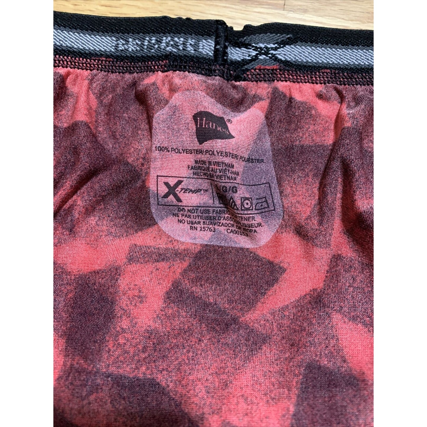Hanes Men's X-Temp Comfort Cool Boxer Briefs, Red/Black Moisture Wicking Large